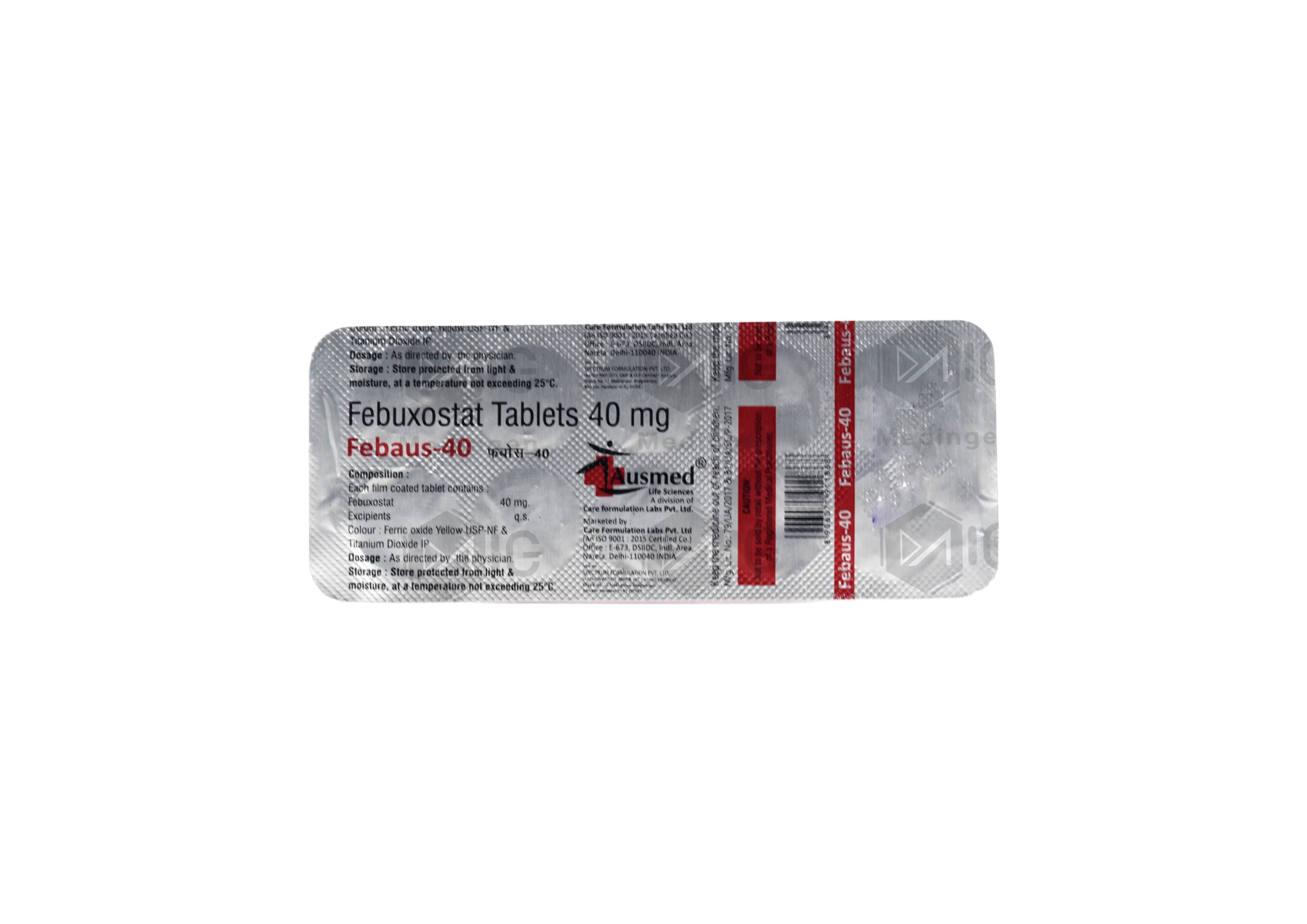 Febaus 40mg Tablet: Uses, Side Effects, Price & Substitutes