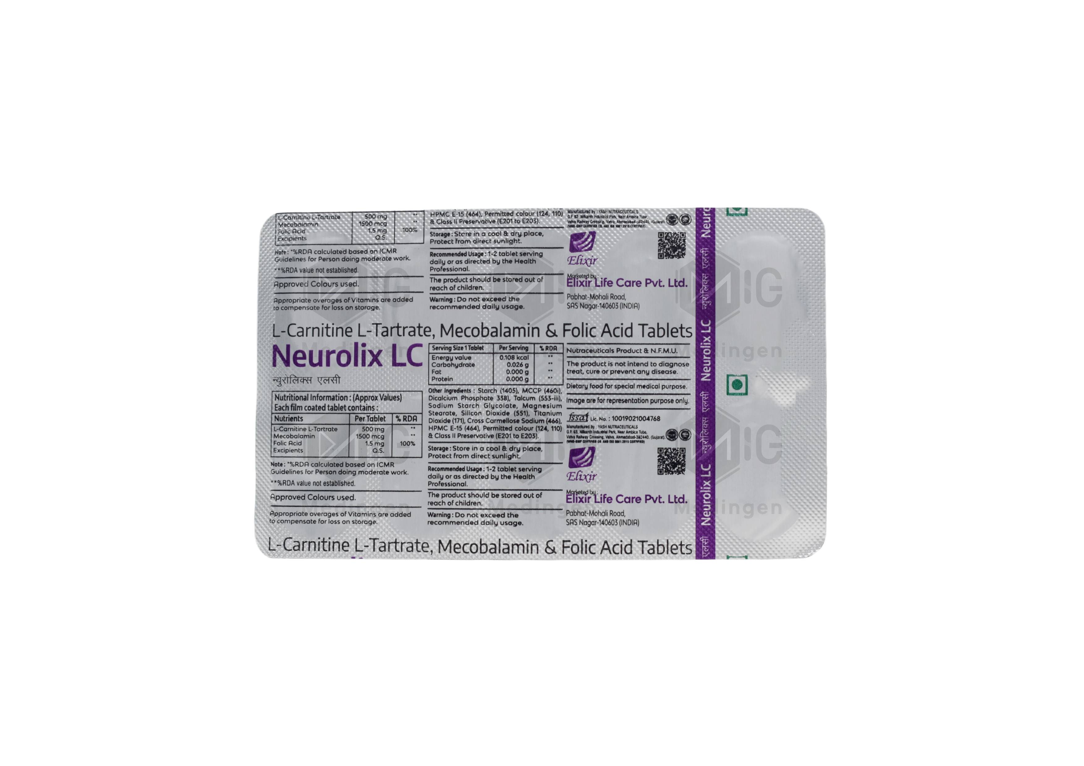 Neurolix LC Tablet: Uses, Benefits, Price, and Substitutes