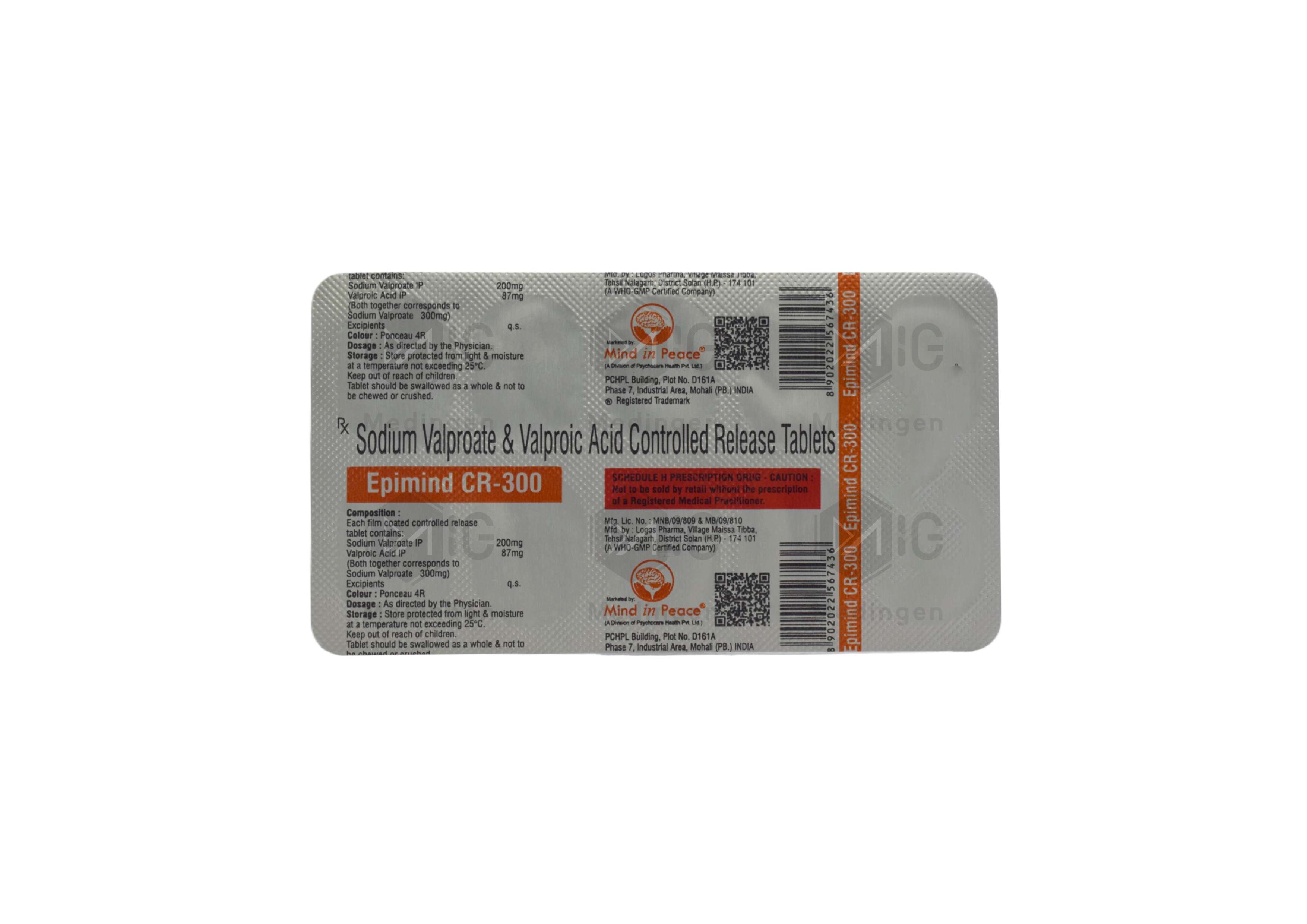 EPIMIND CR 300MG Tablet: Uses, Side Effects, Price & Substitutes