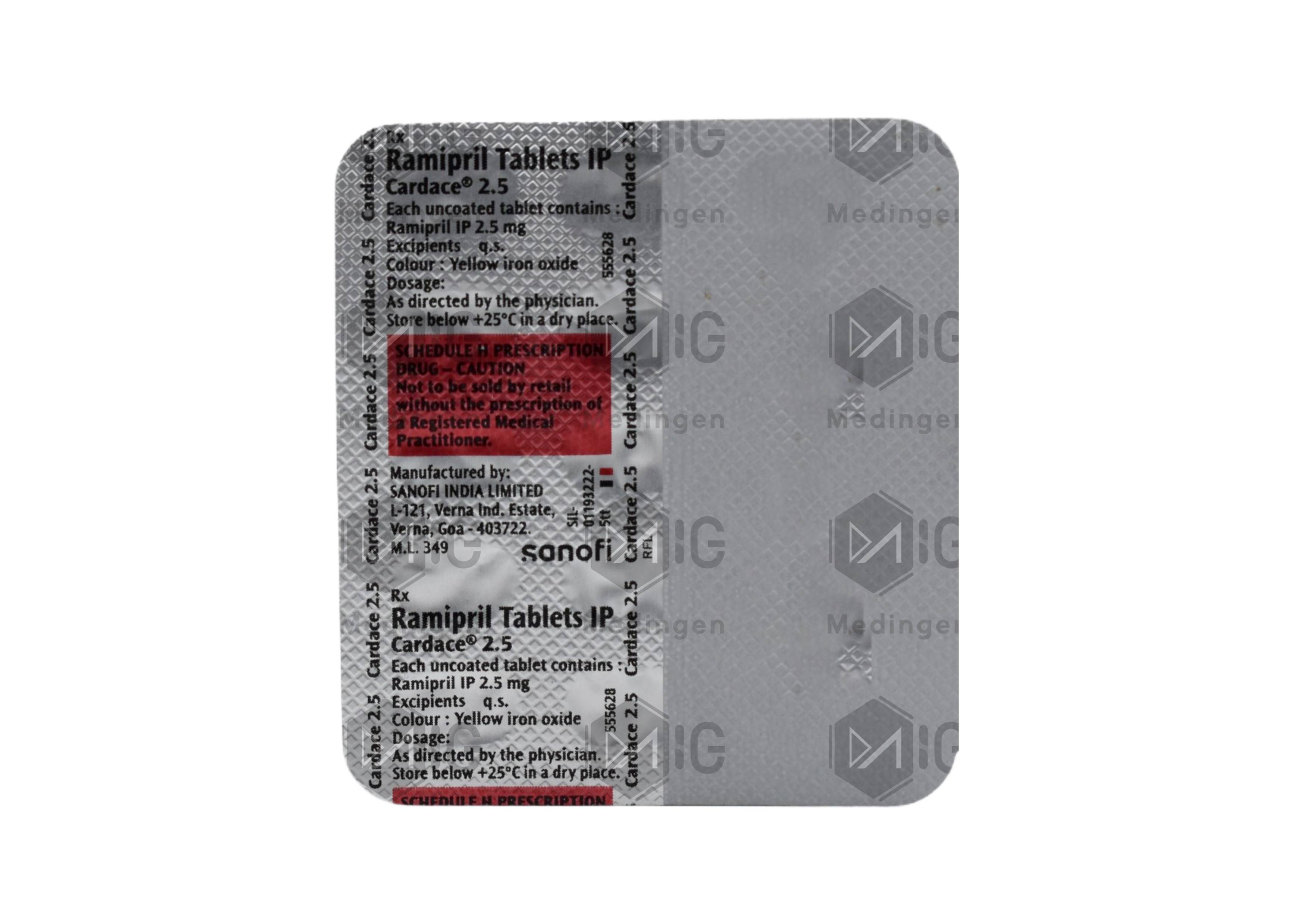 CARDACE 2.5MG