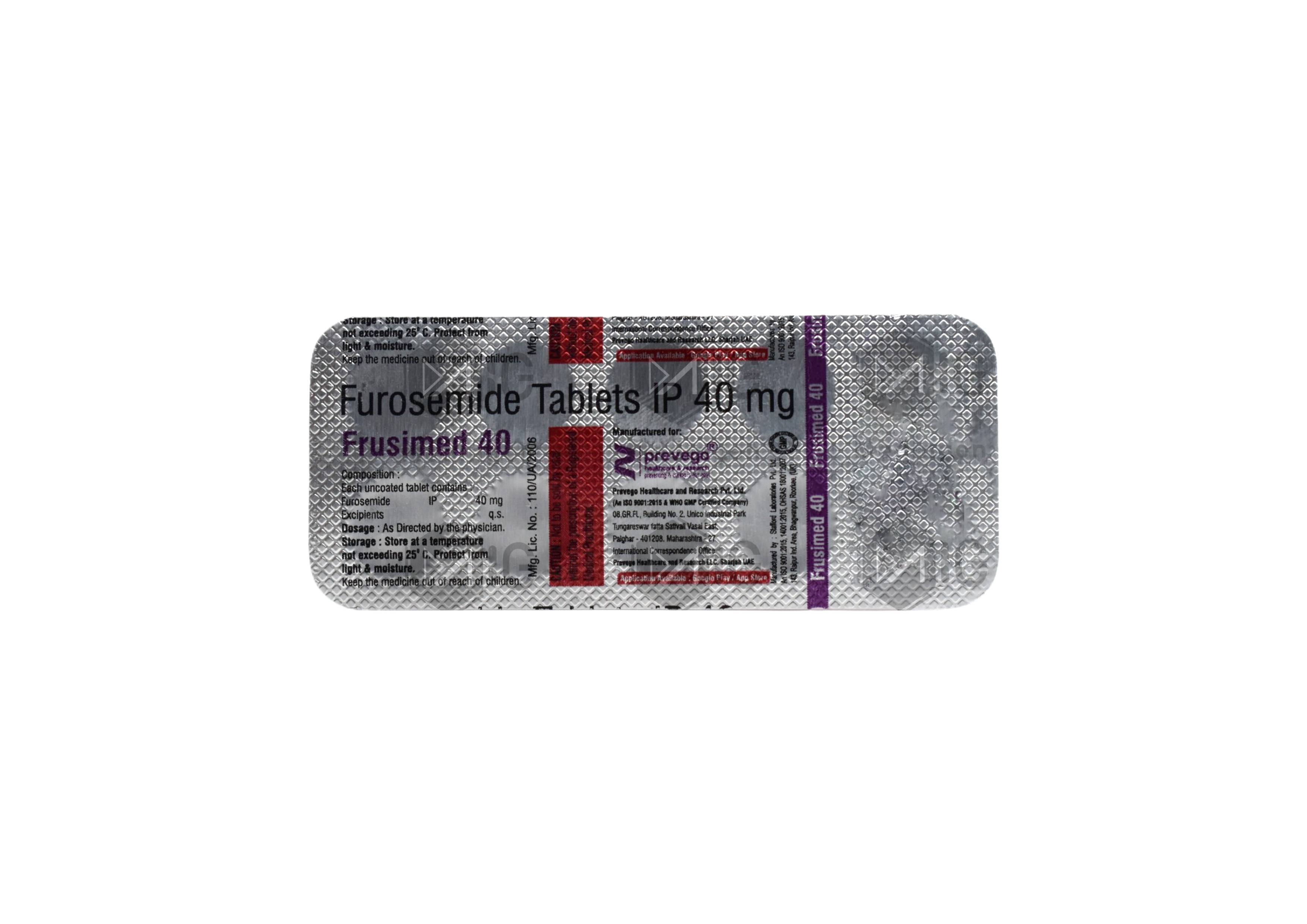 Frusimed 40mg Tablet: Uses, Side Effects, Price & Substitutes