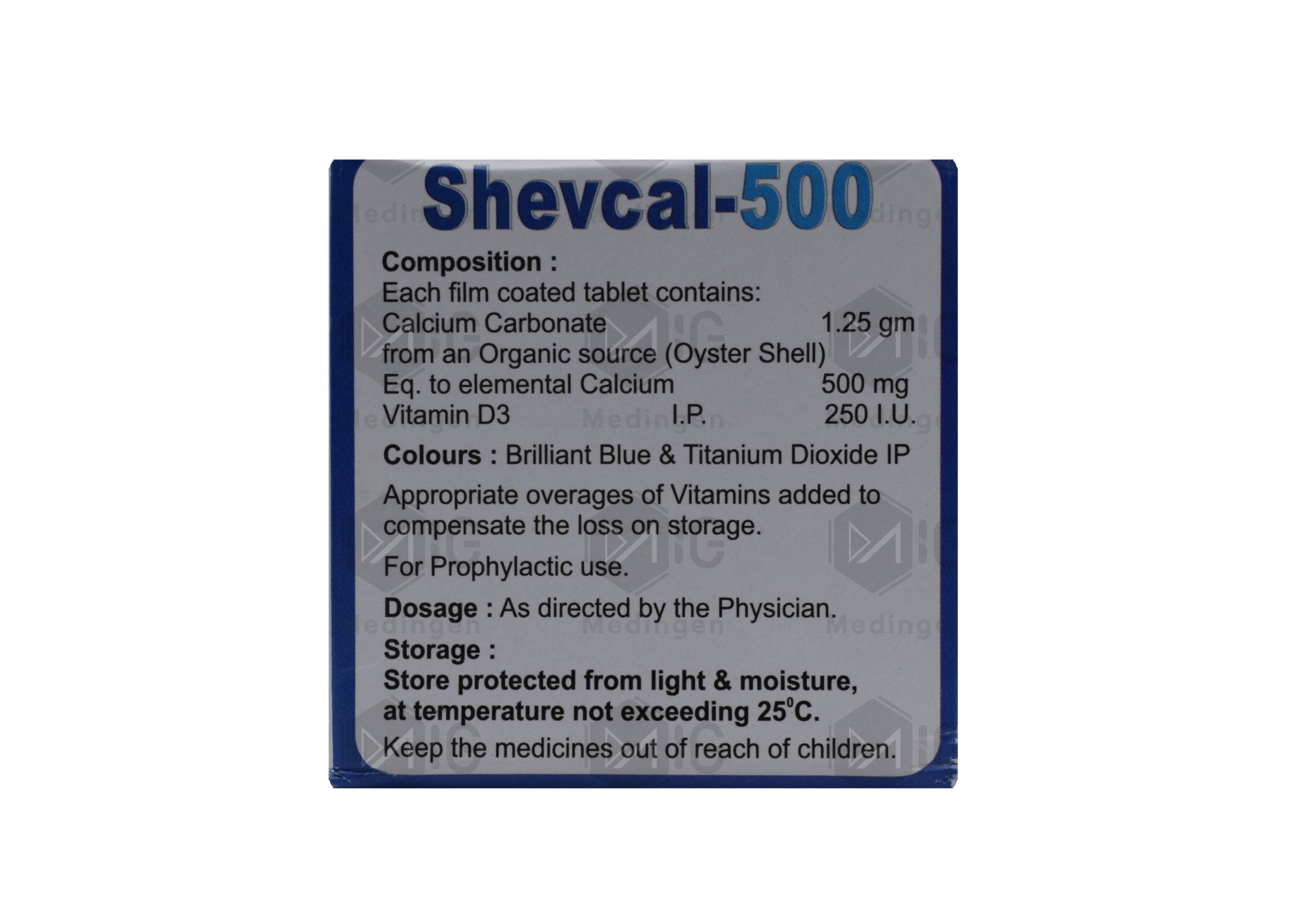 Shevcal 500mg Tablet: View Uses, Side Effects, Price & Substitutes