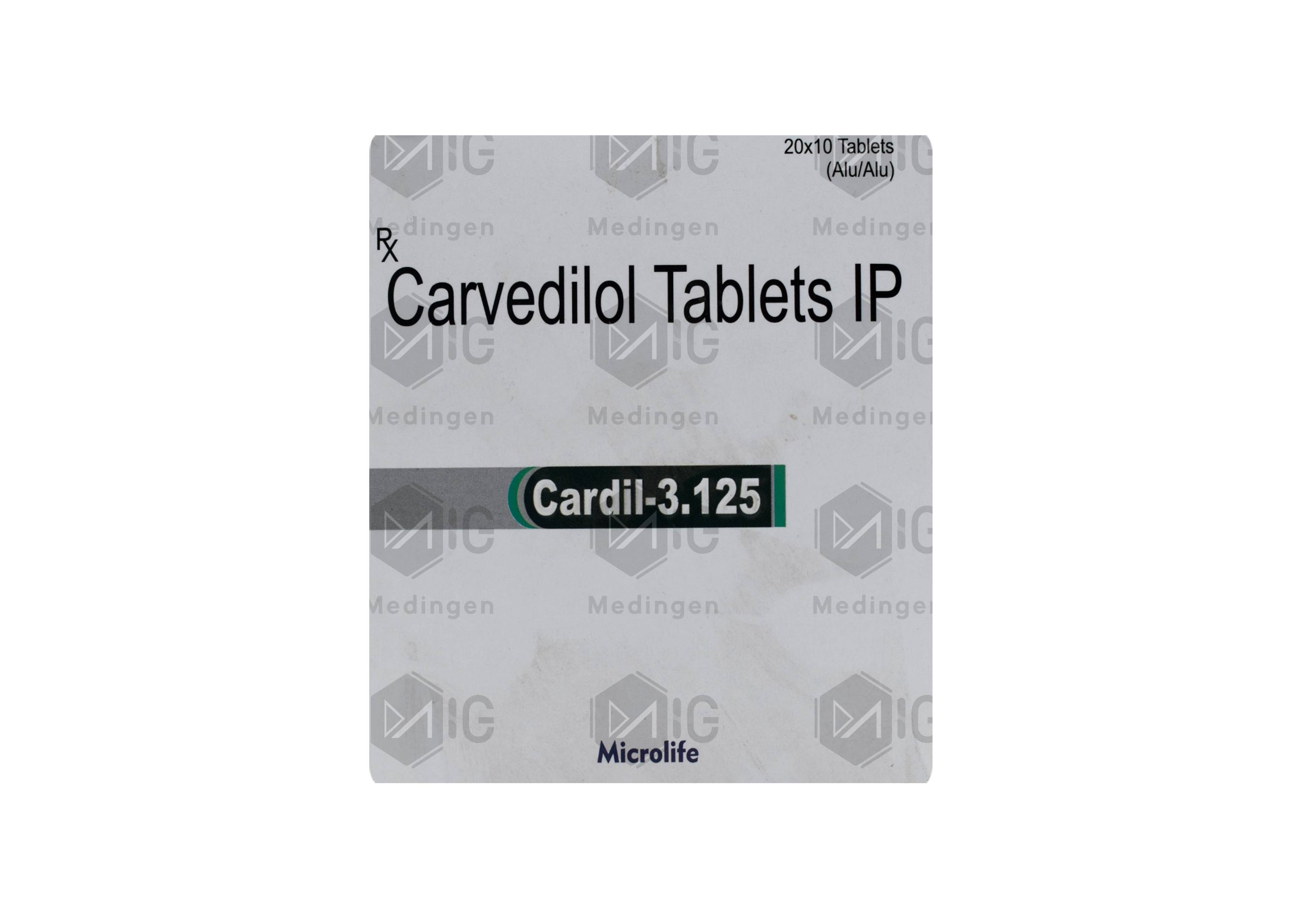 CARDIL 3.125MG
