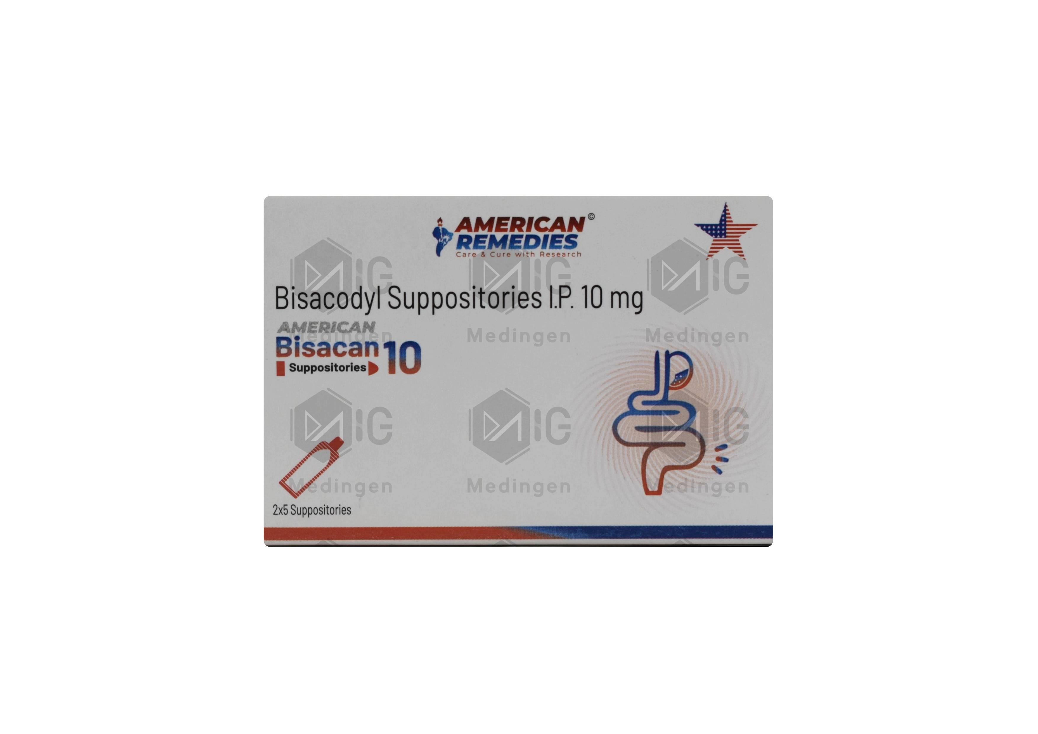 BISACAN 10MG SUPPOSITORIES