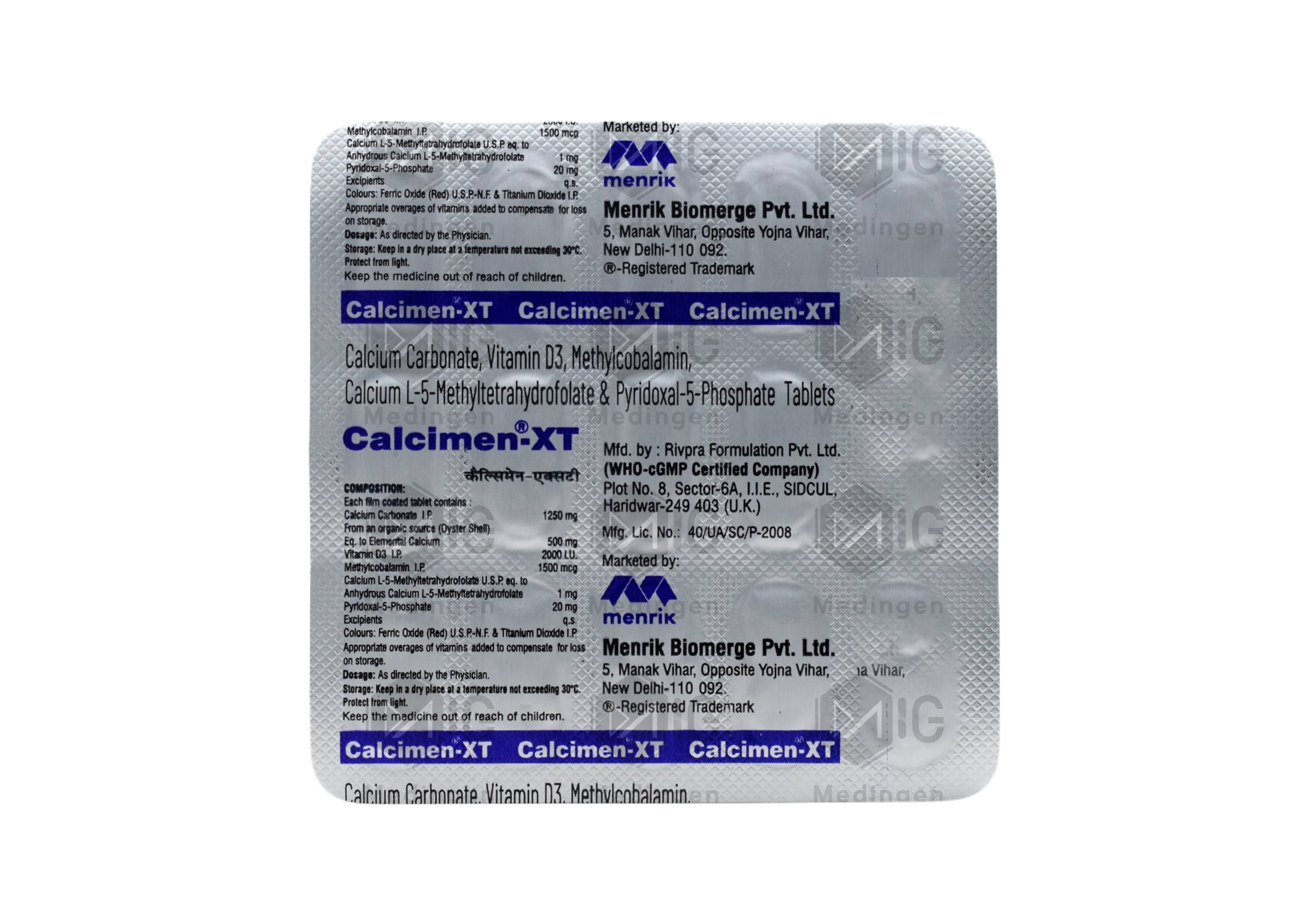 Calcimen XT Tablet : View Uses, Side Effects, Price & Substitutes.