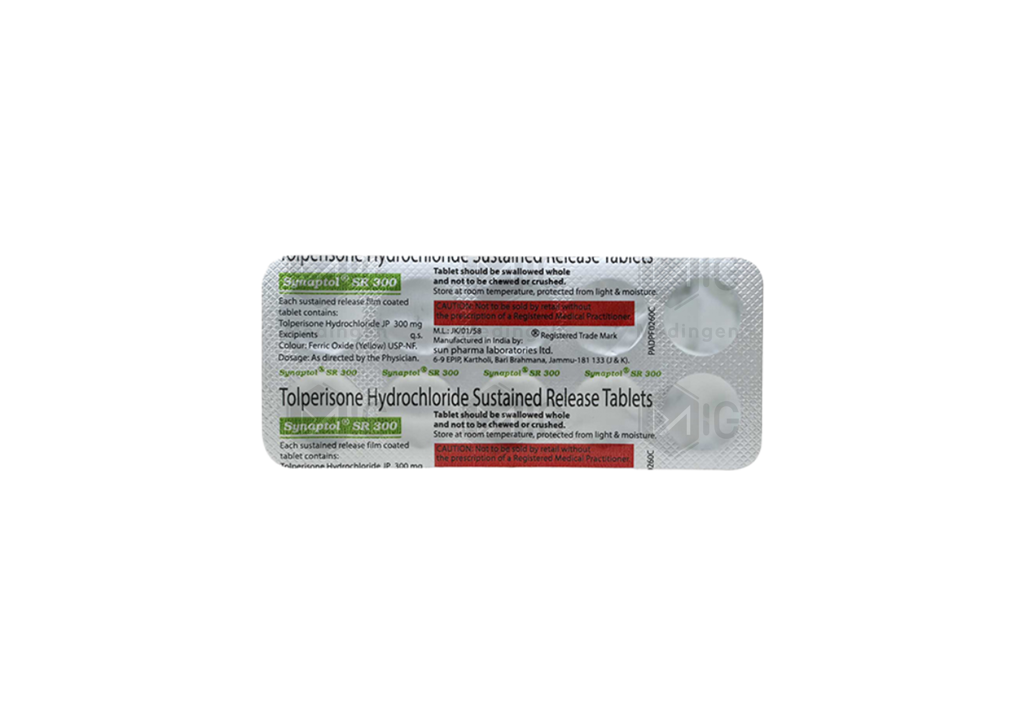 Synaptol SR 300: View Uses, Side Effects, Price & Substitutes