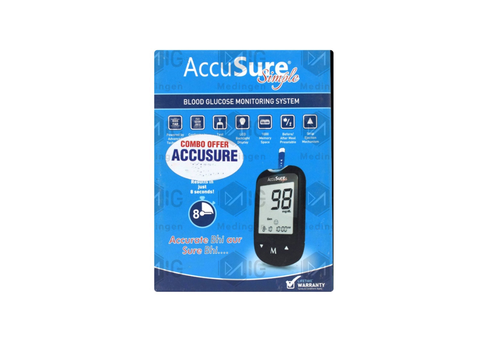 Accusure Simple Blood Glucose Monitoring System: View Uses, Side ...
