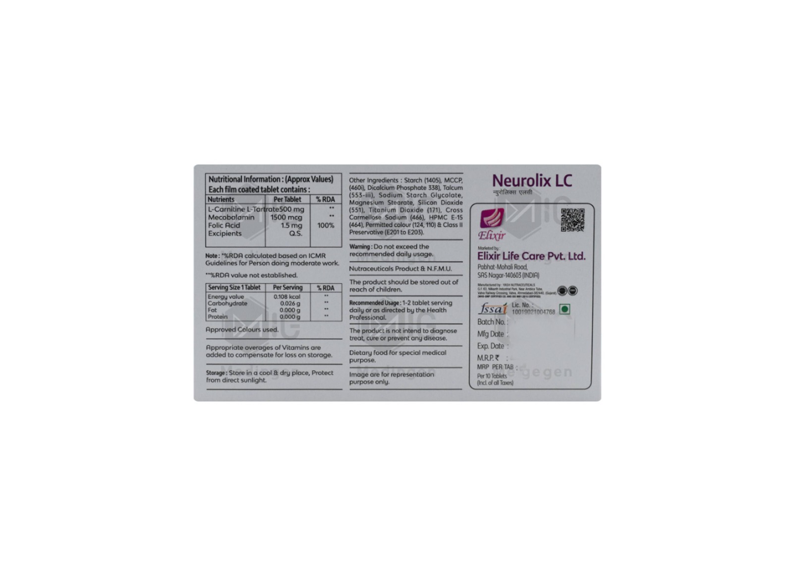 Neurolix LC Tablet: Uses, Benefits, Price, and Substitutes