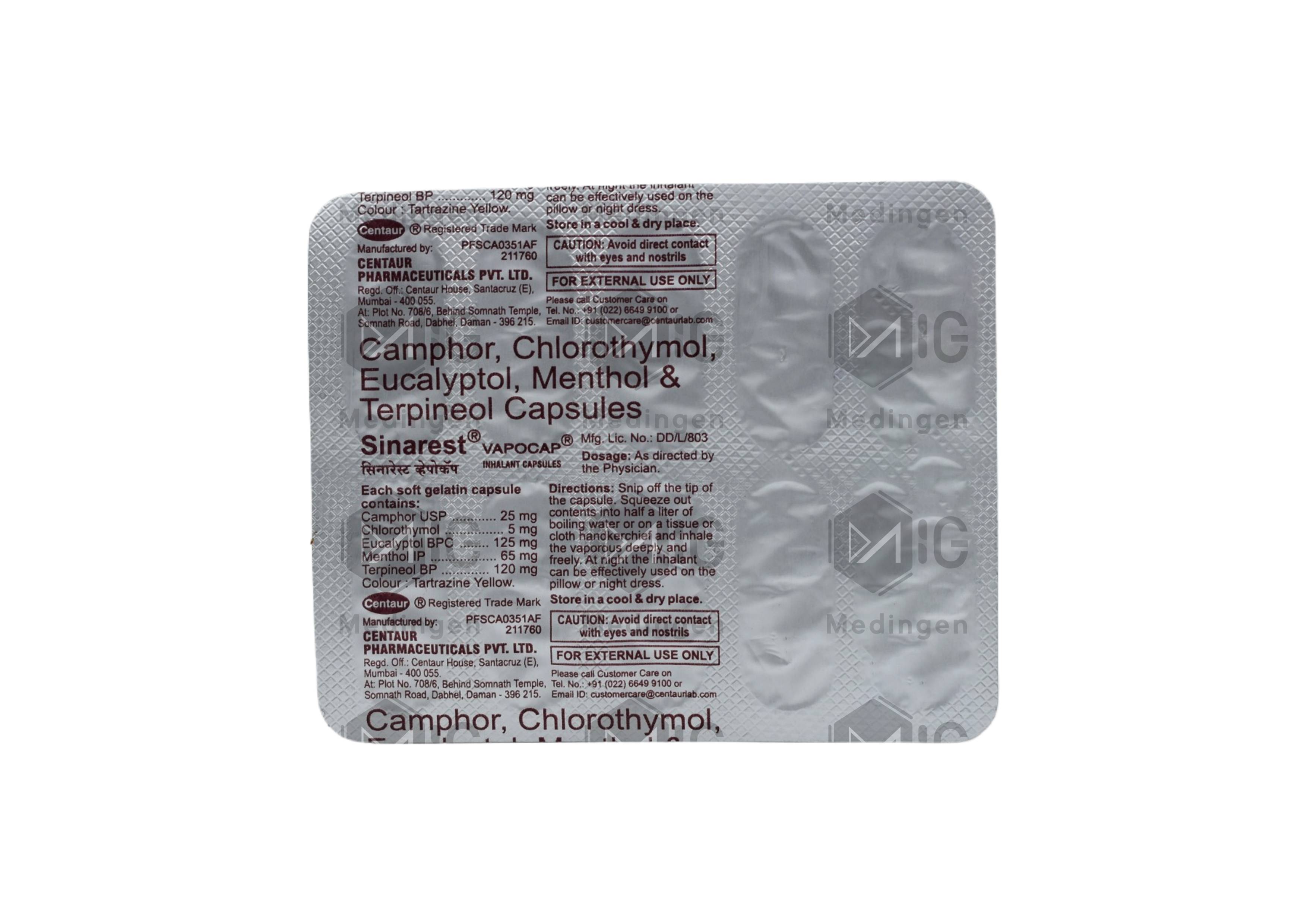 SINAREST VAPOCAP