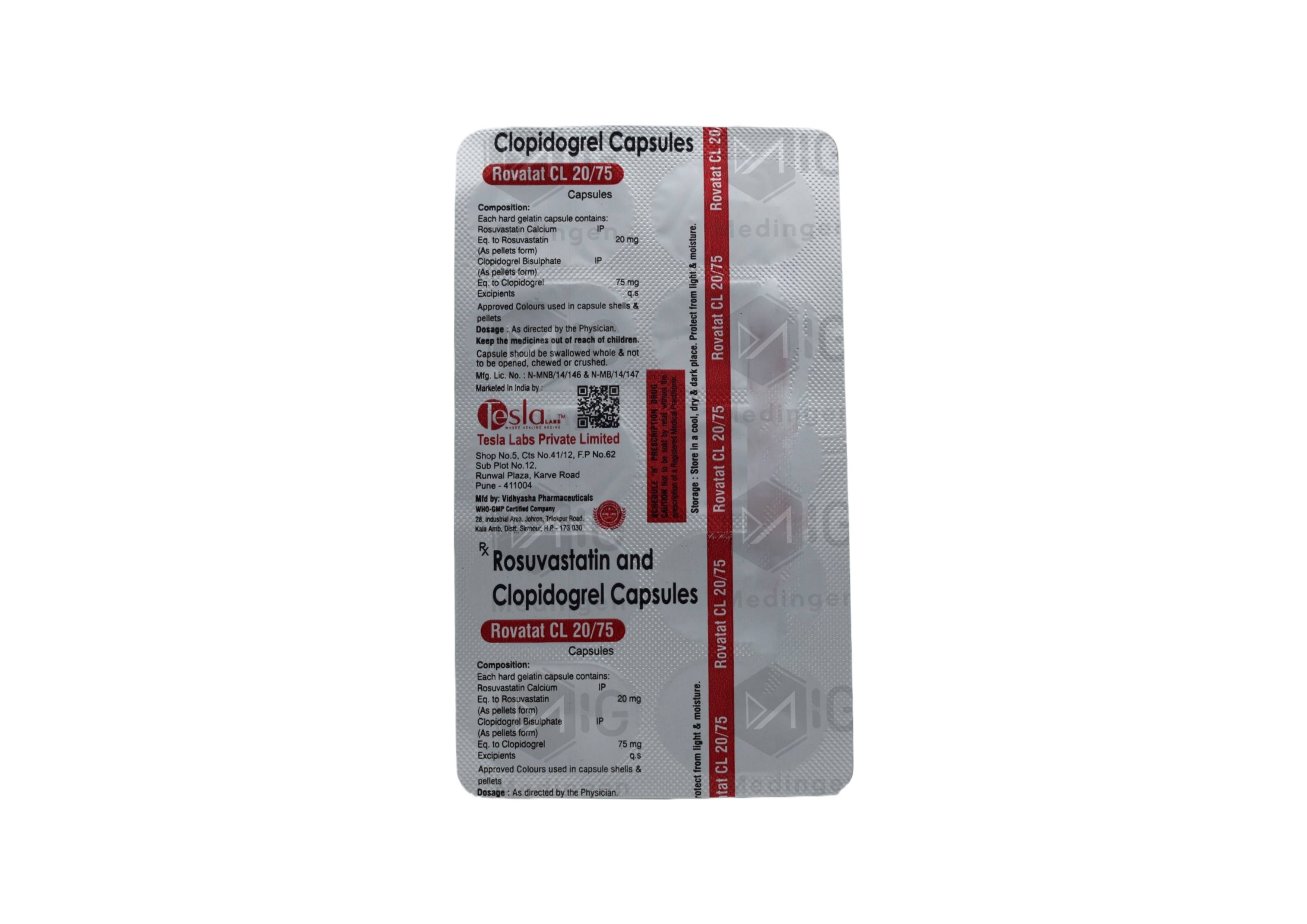 Rovatat CL 20/75 Tablet: Uses, Benefits, Side Effects & Price