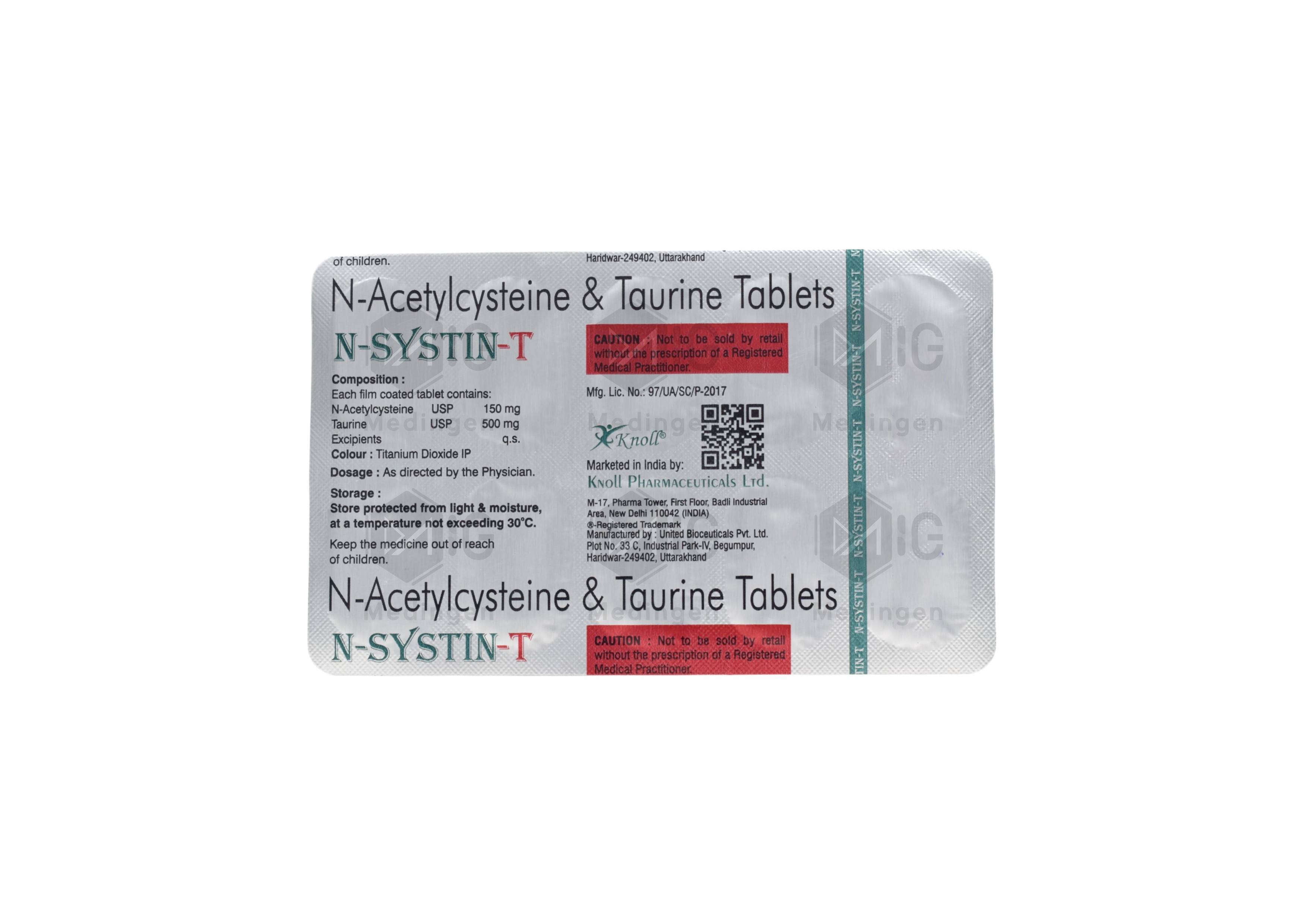 N Systin T Tablet: View Uses, Side Effects, Price and Substitutes