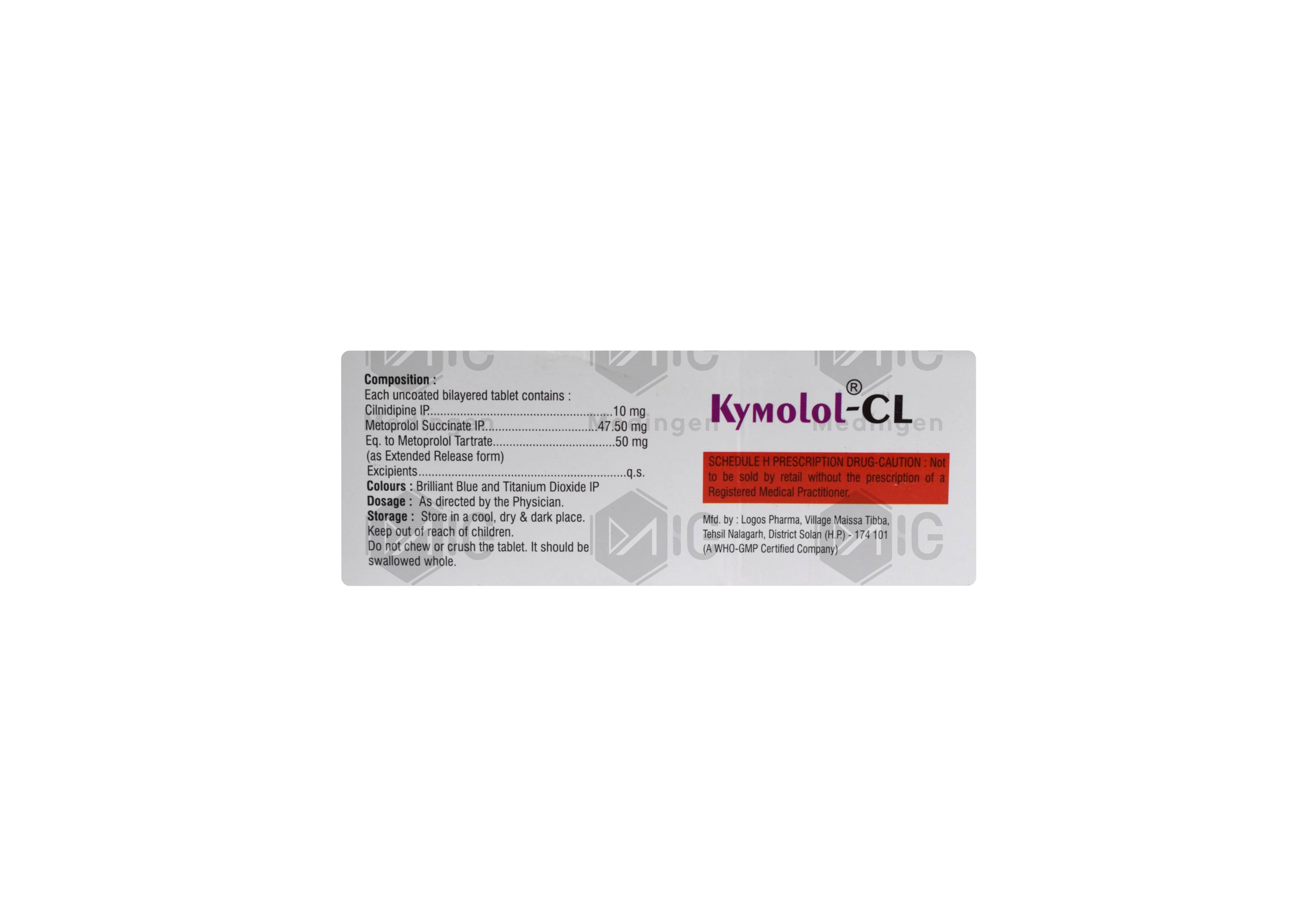 Kymolol CL Tablet;Uses & Side Effects, Price& Substitutes