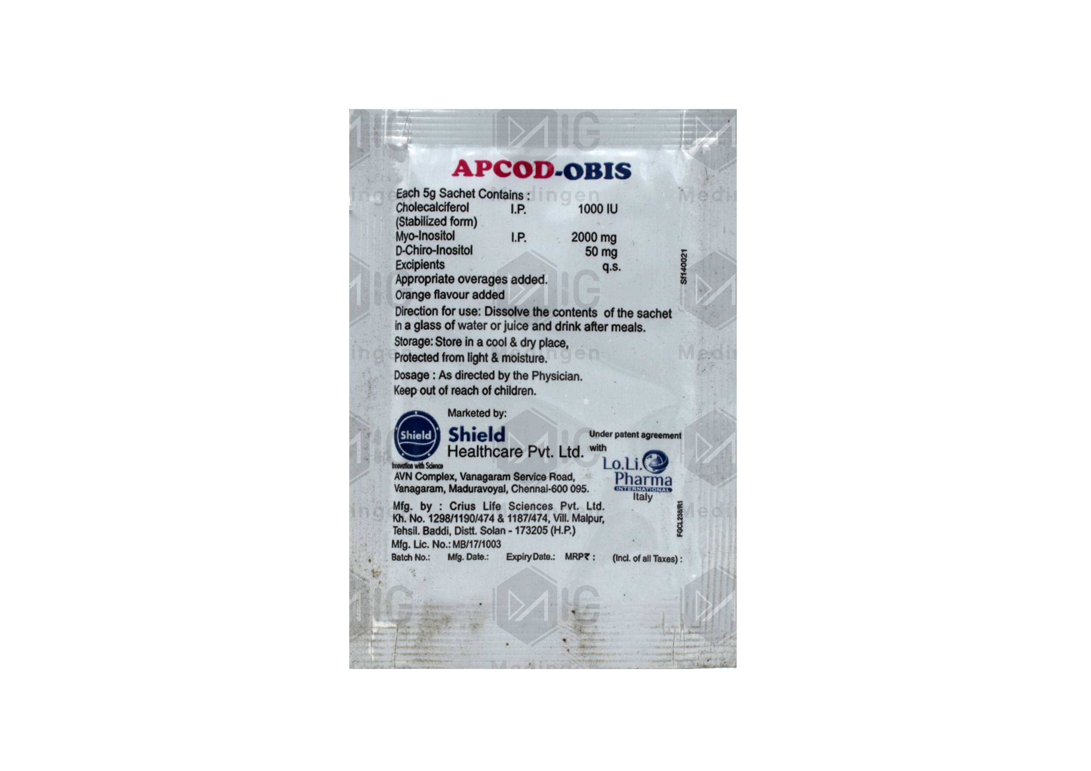 APCOD Obis Sachet: Uses, Side Effects, Price & Substitutes