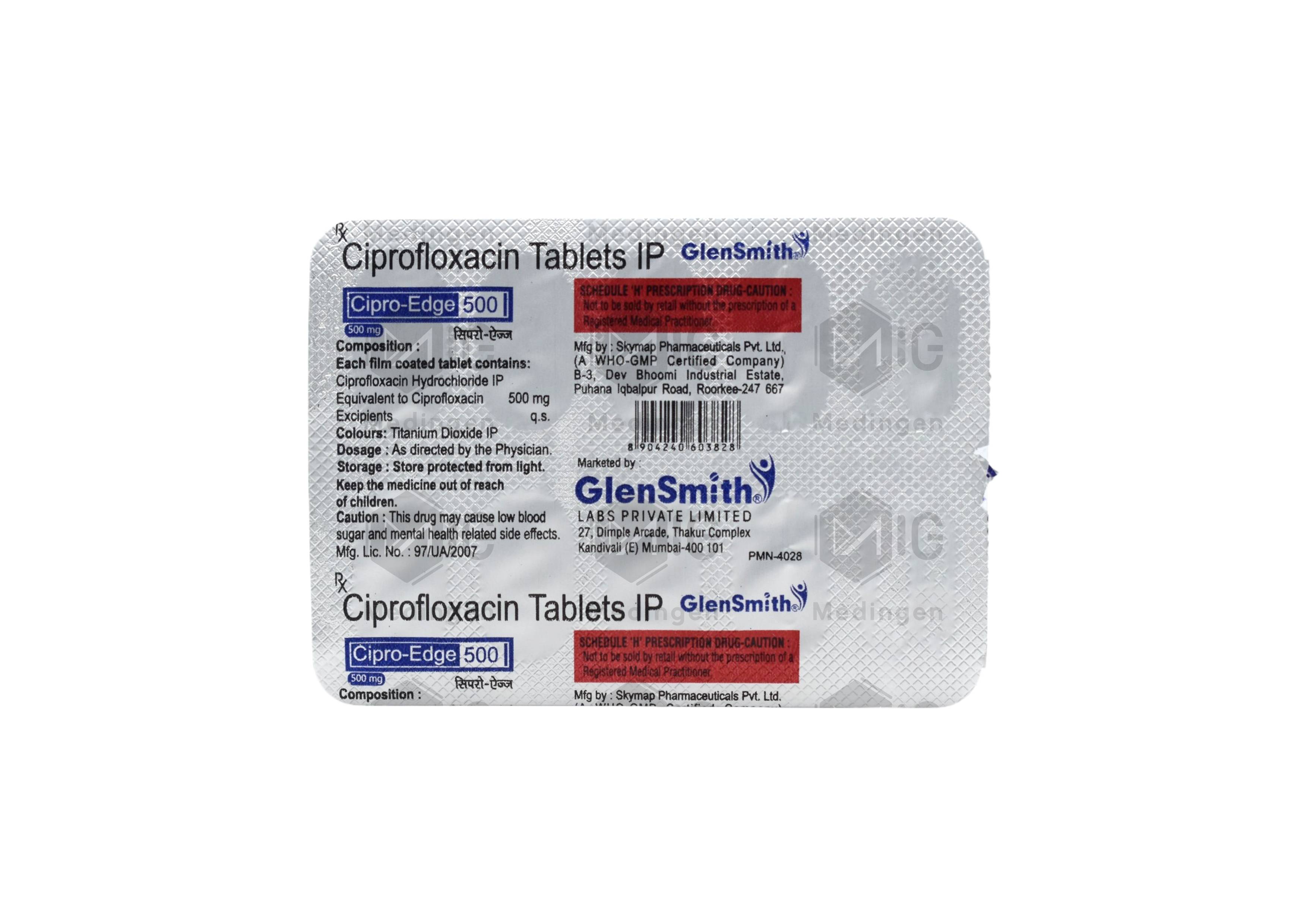 Cipro Edge 500mg Tablet: Uses,Side Effects,Price,Substitutes