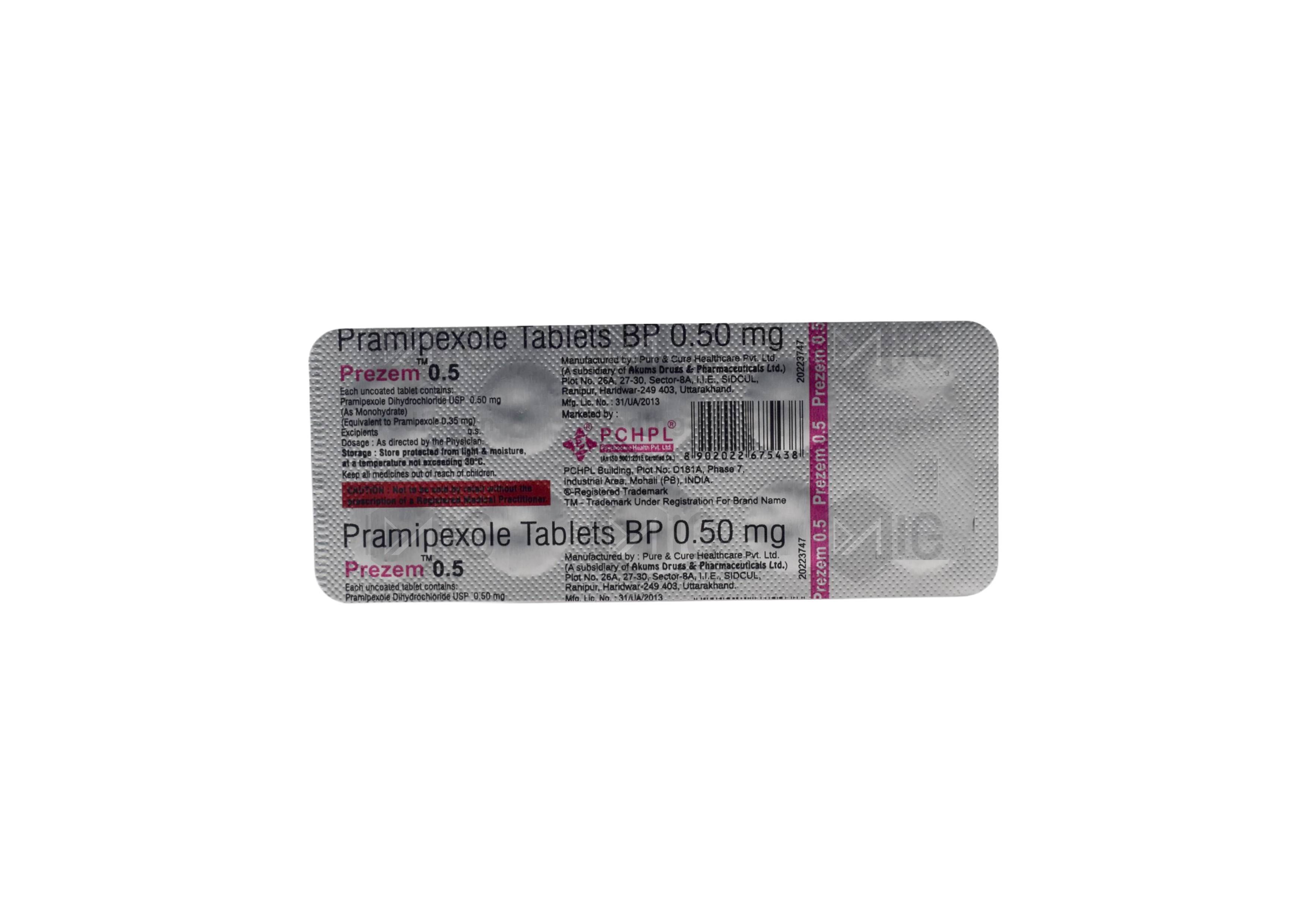 Prezem 0.5mg Tablet : Uses, Benefits, Side Effects & Price