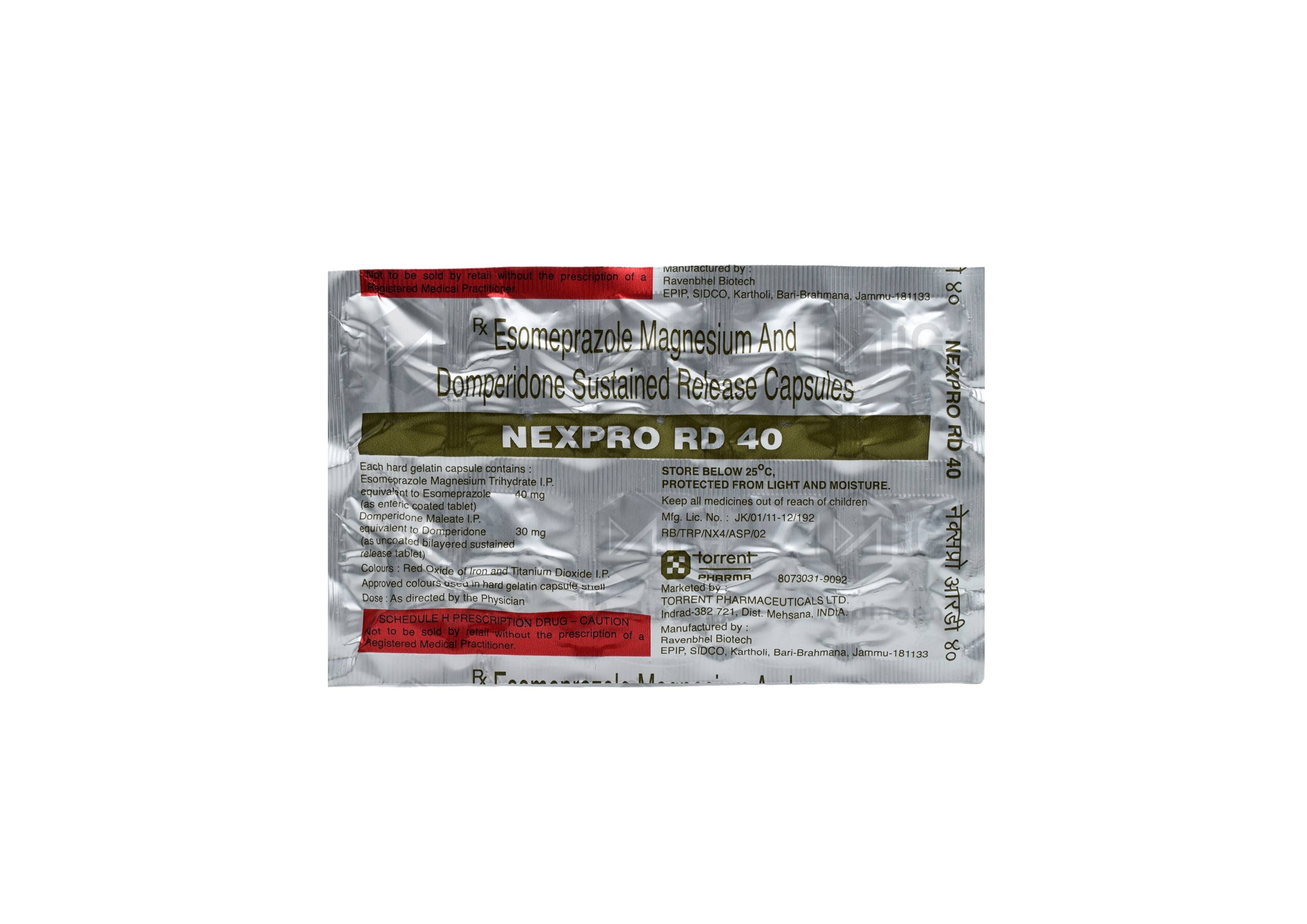 Nexpro RD 40 Capsule: Uses, Side Effects, Price & Substitutes