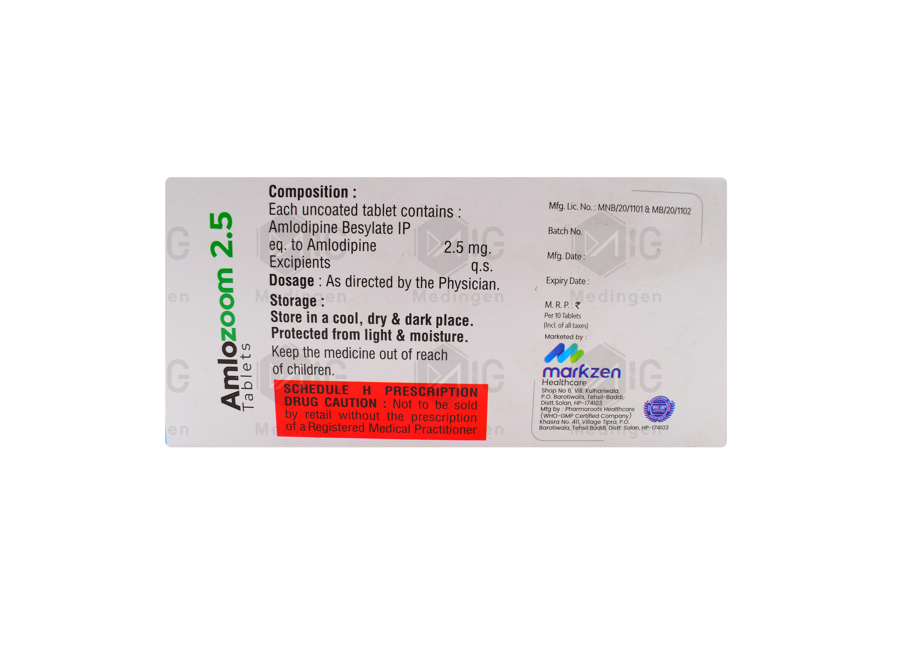 AMLOZOOM 2.5MG 