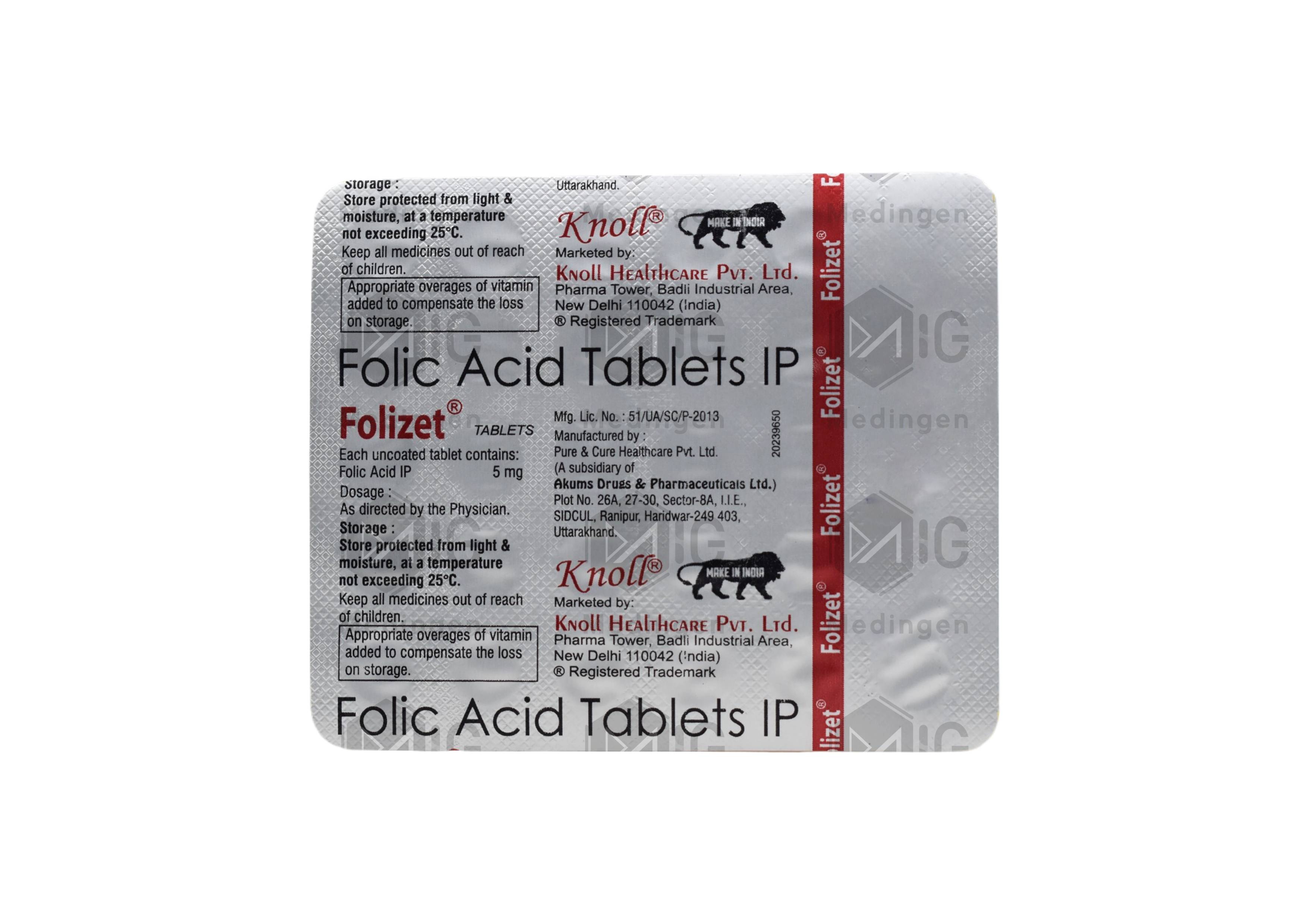 Folizet 5mg Tablet: Uses, Side Effects, Price & Substitutes