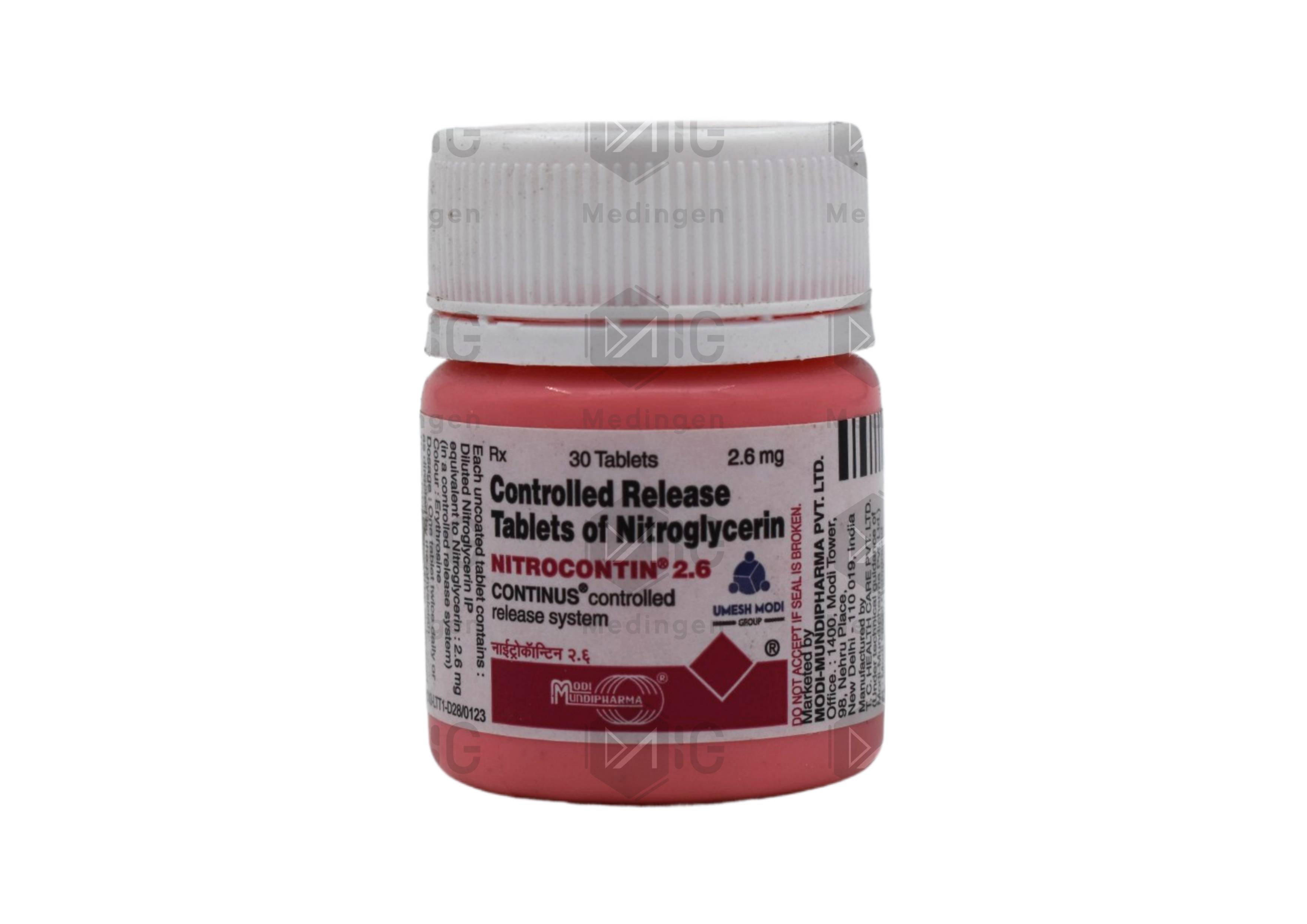 Nitrocontin 2.6mg Tablet: Uses, Side Effects, Price & Substitutes