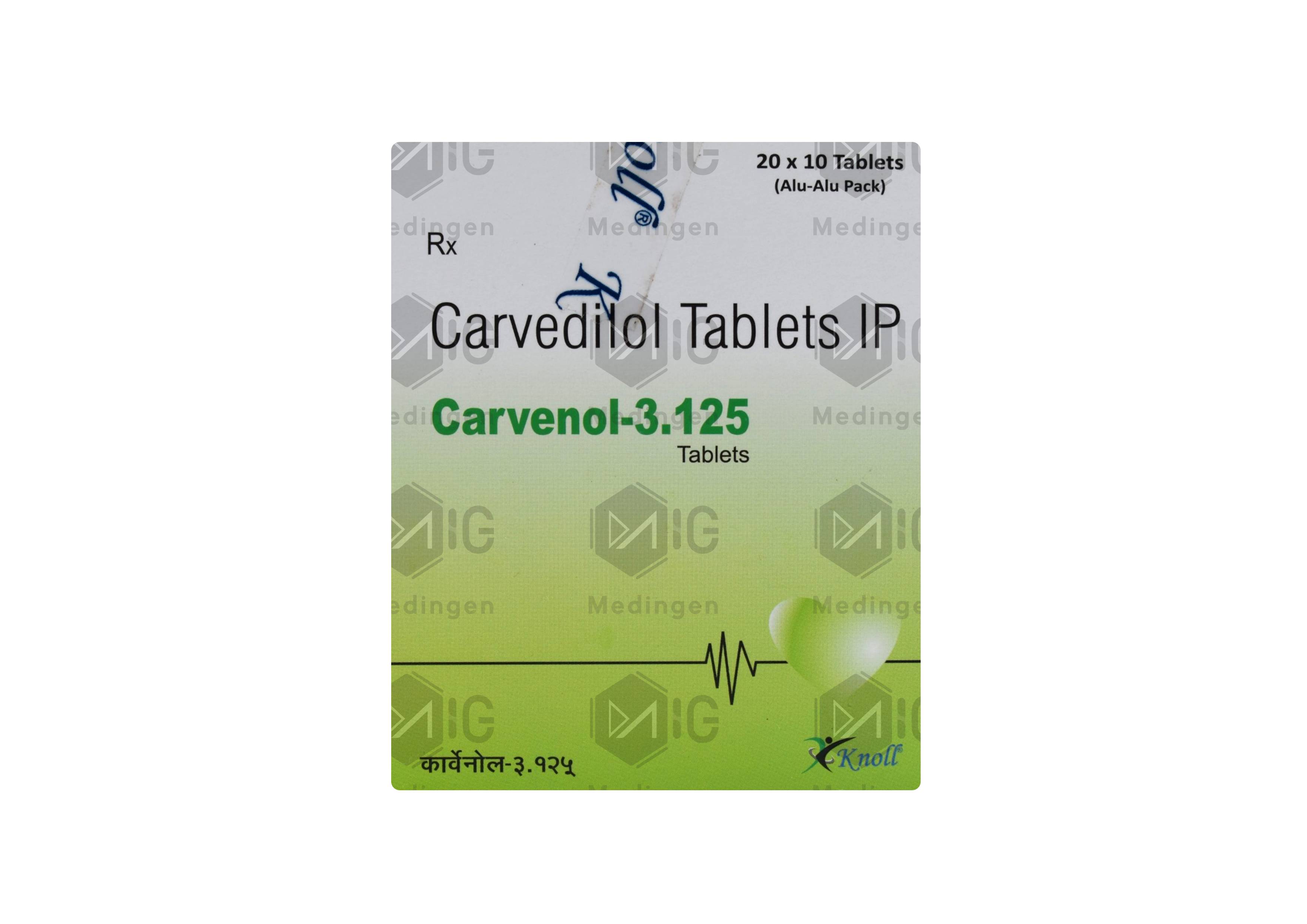 CARVENOL 3.125MG