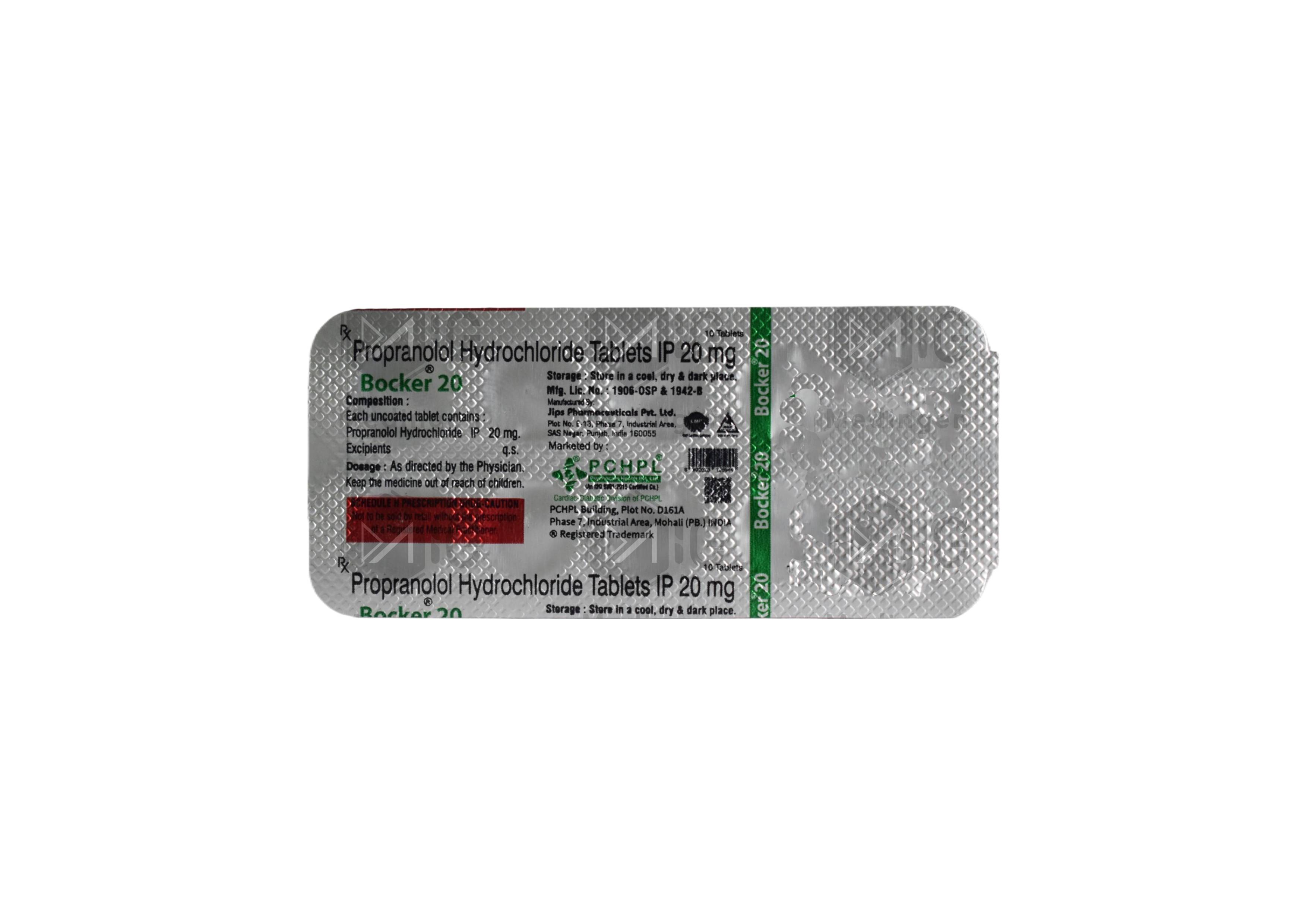Bocker 20mg Tablet: View Uses, Side Effects, Price & Substitutes