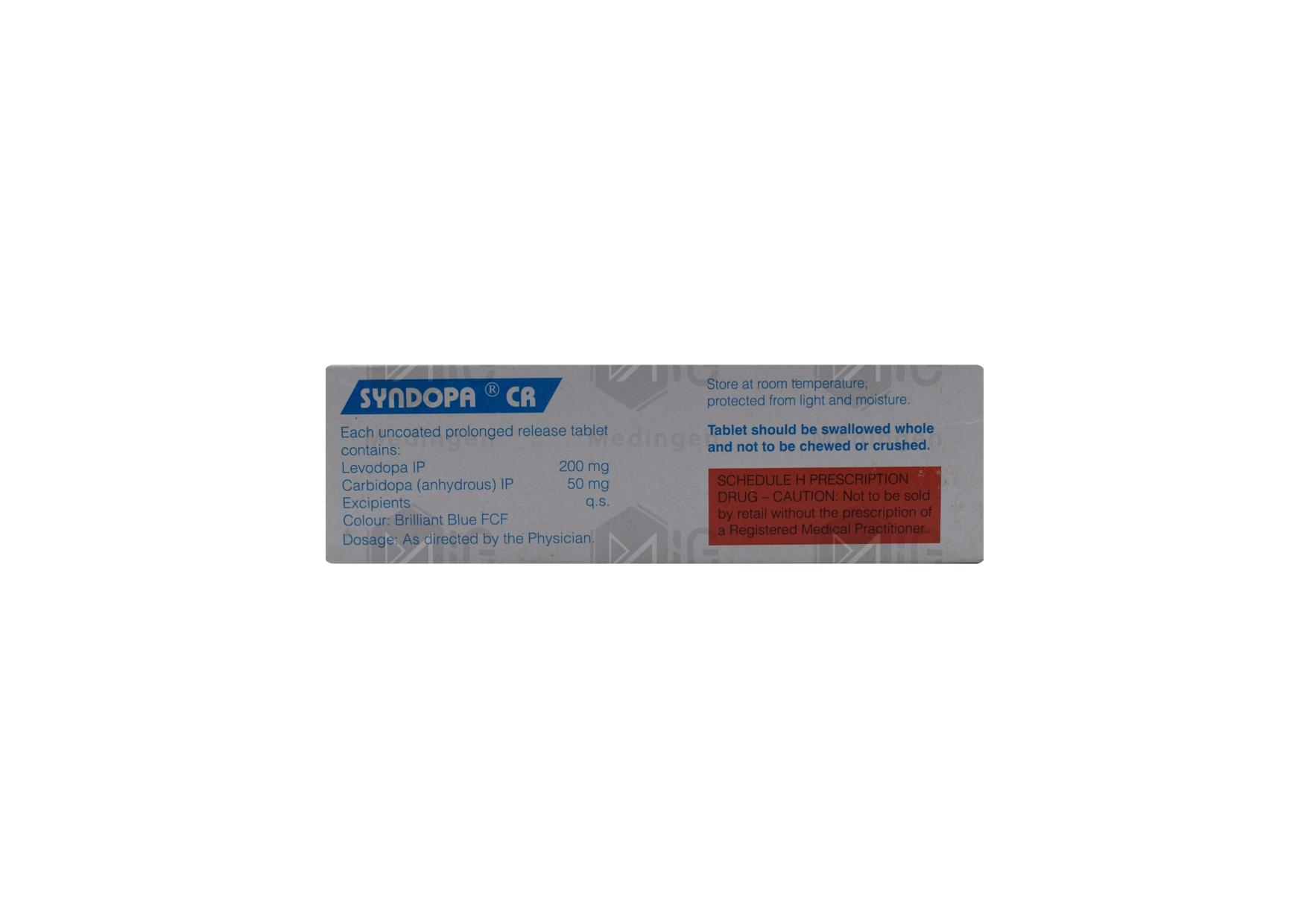 Syndopa CR Tablet : Uses, Dosage, Side Effects & Price