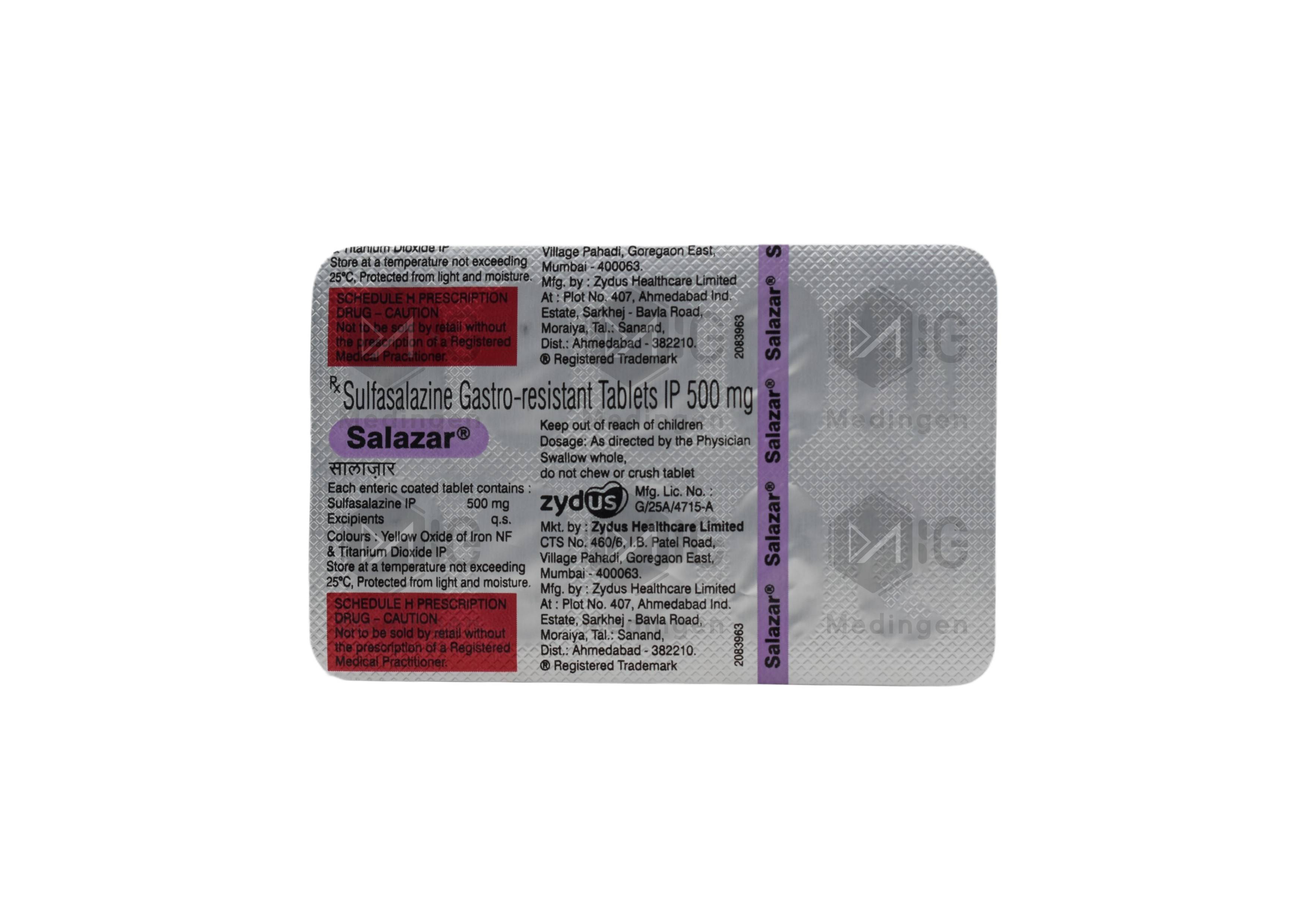 Salazar Tablet: View Uses, Side Effects, Price and Substitutes