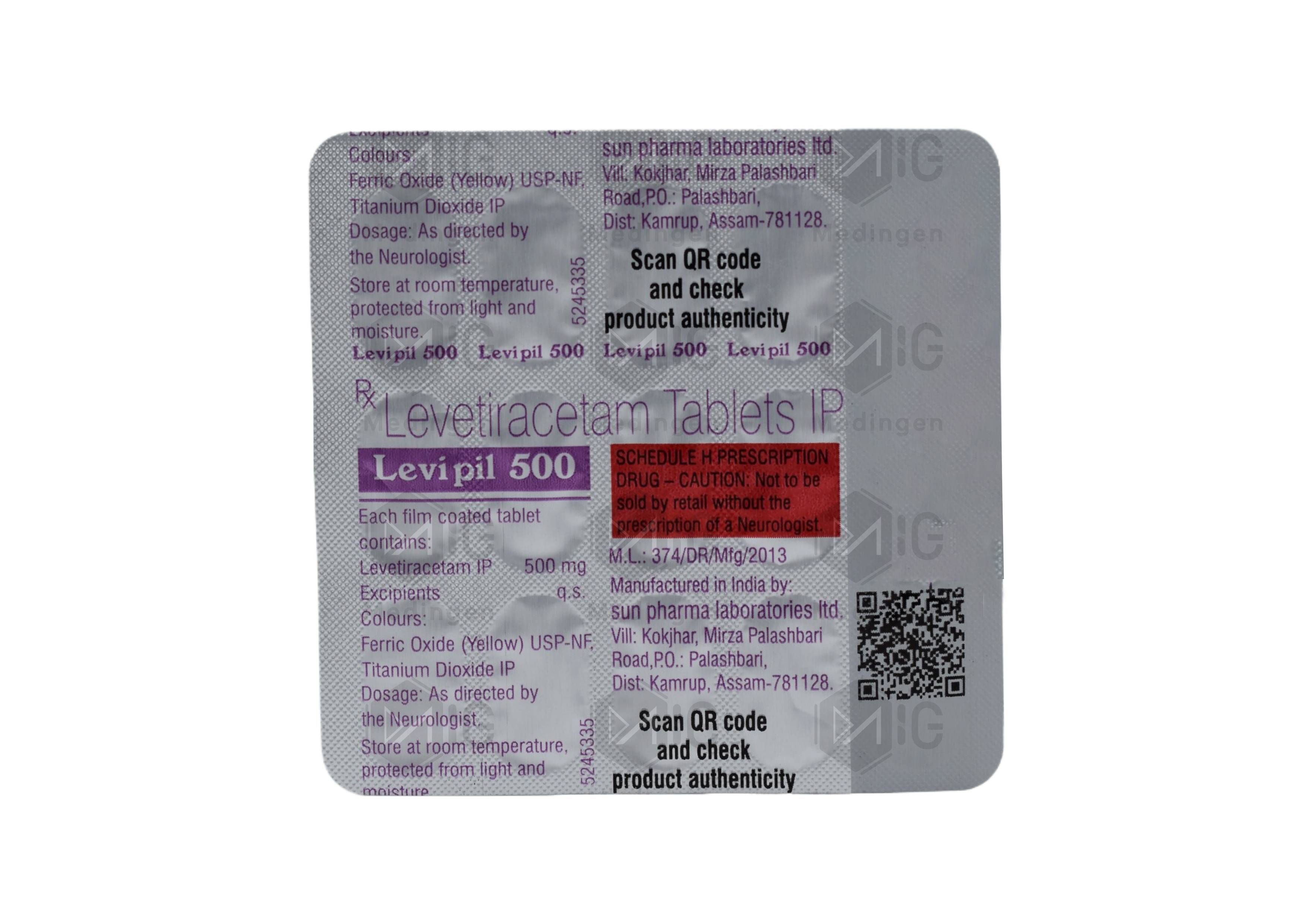 Levipil 500MG Tablet: Uses, Side Effects, Price & Substitutes