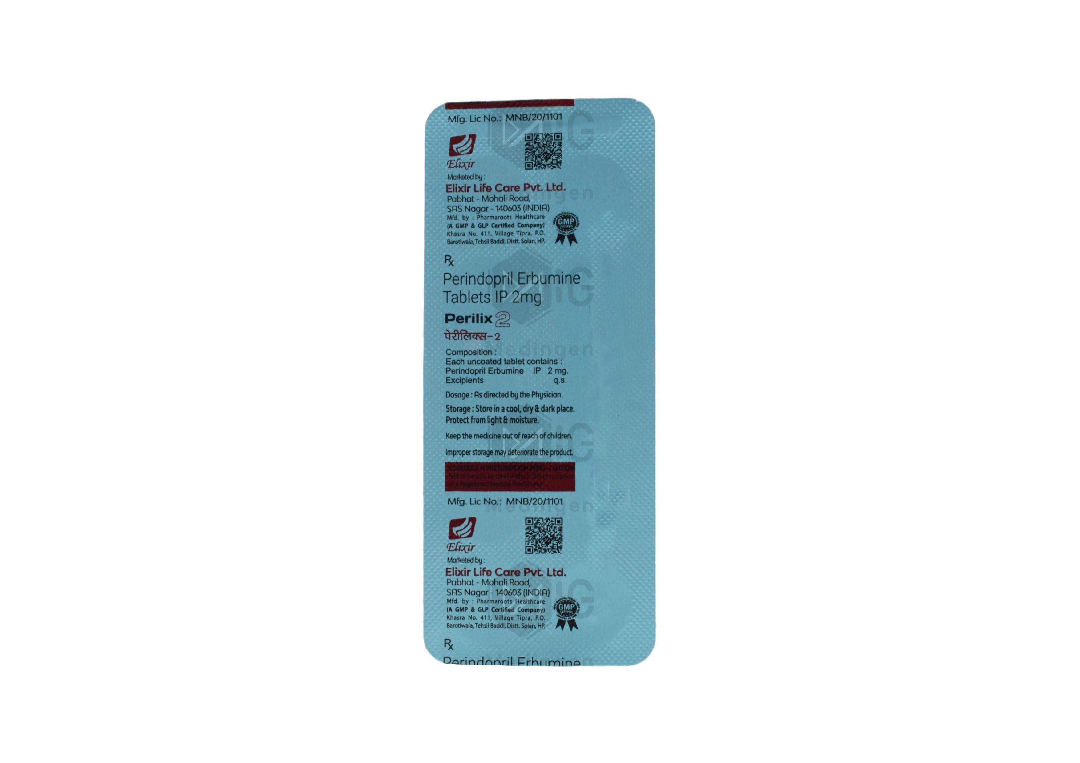 Perilix 2mg Tablet : Uses, Benefits, Side Effects & Price