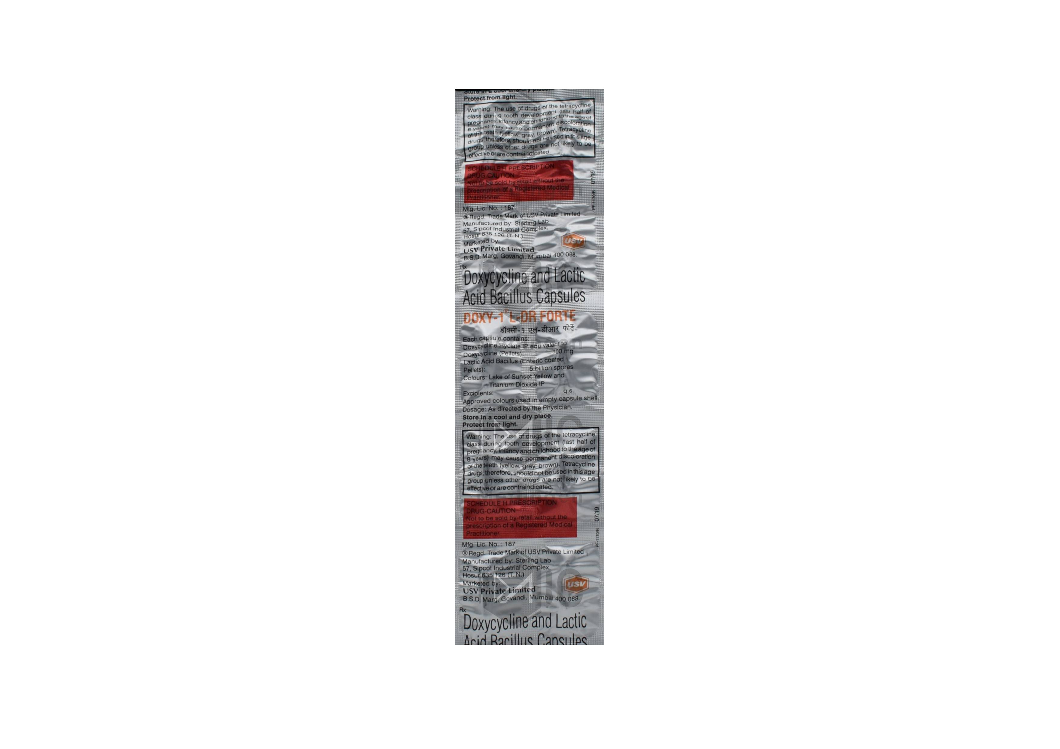 Doxy 1 L DR Forte Capsule: Uses, Side Effects, Price & Substitutes