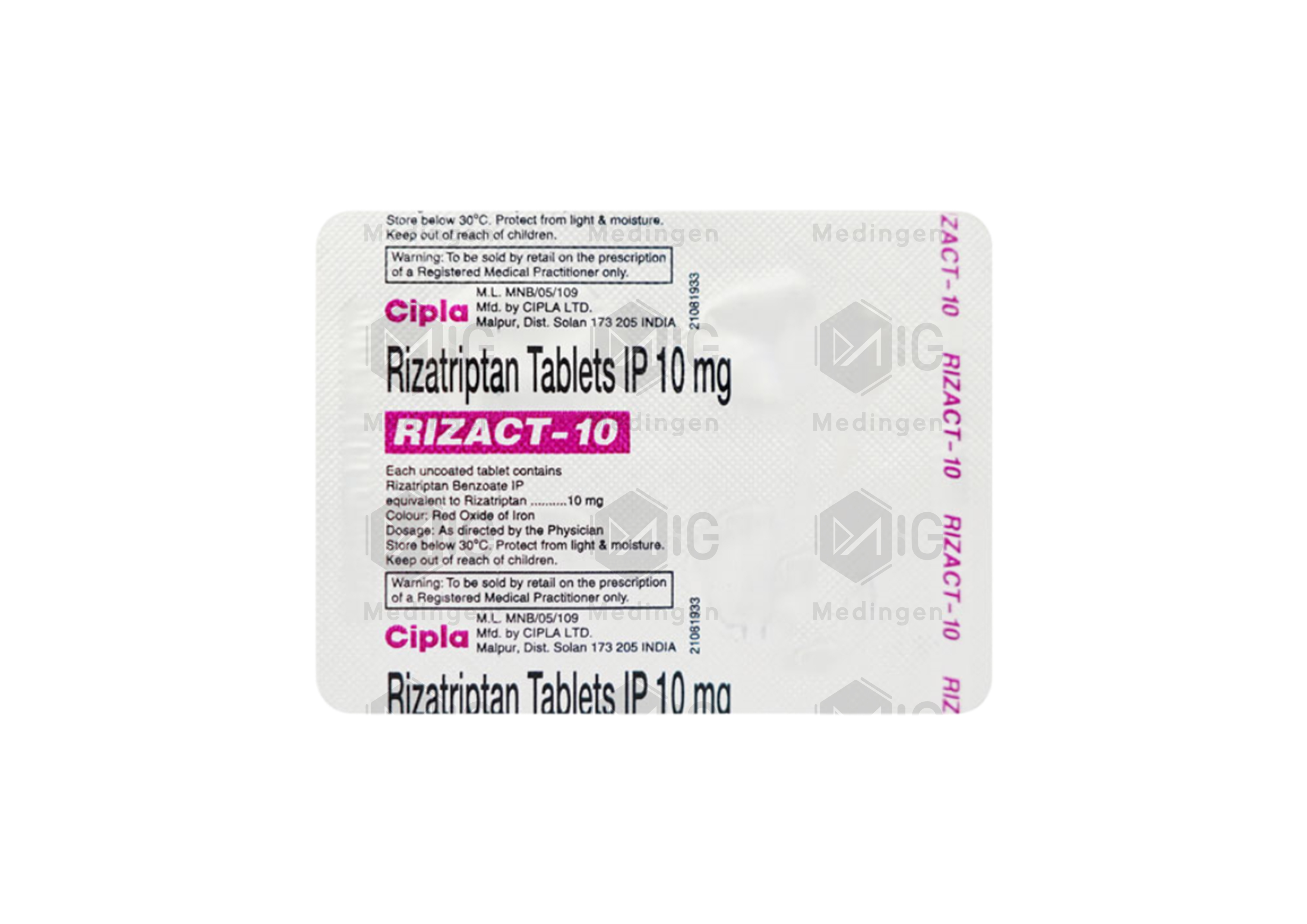 Rizact 10mg: View Uses, Side Effects, Price & Substitutes