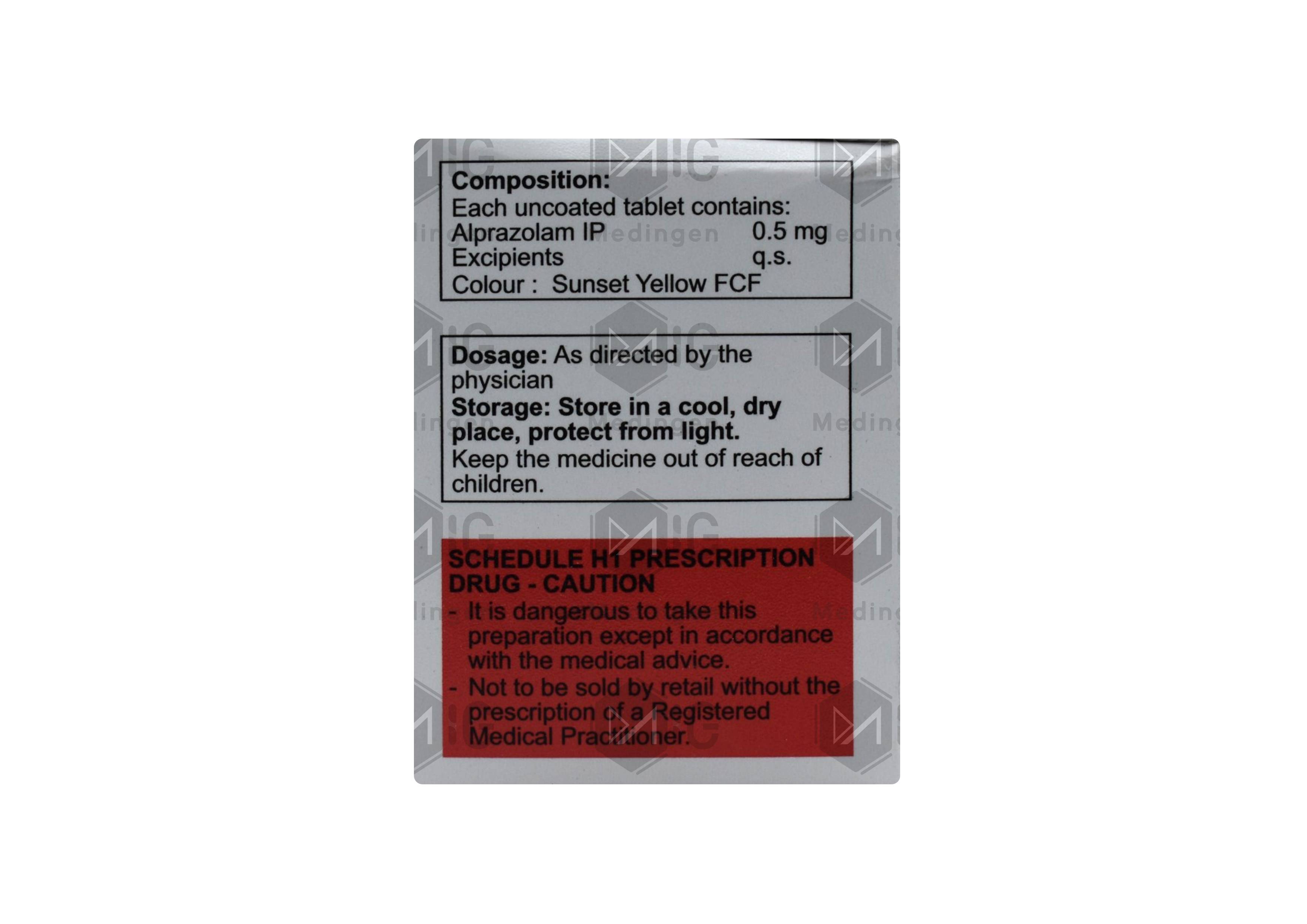 APCOLAM 0.5MG