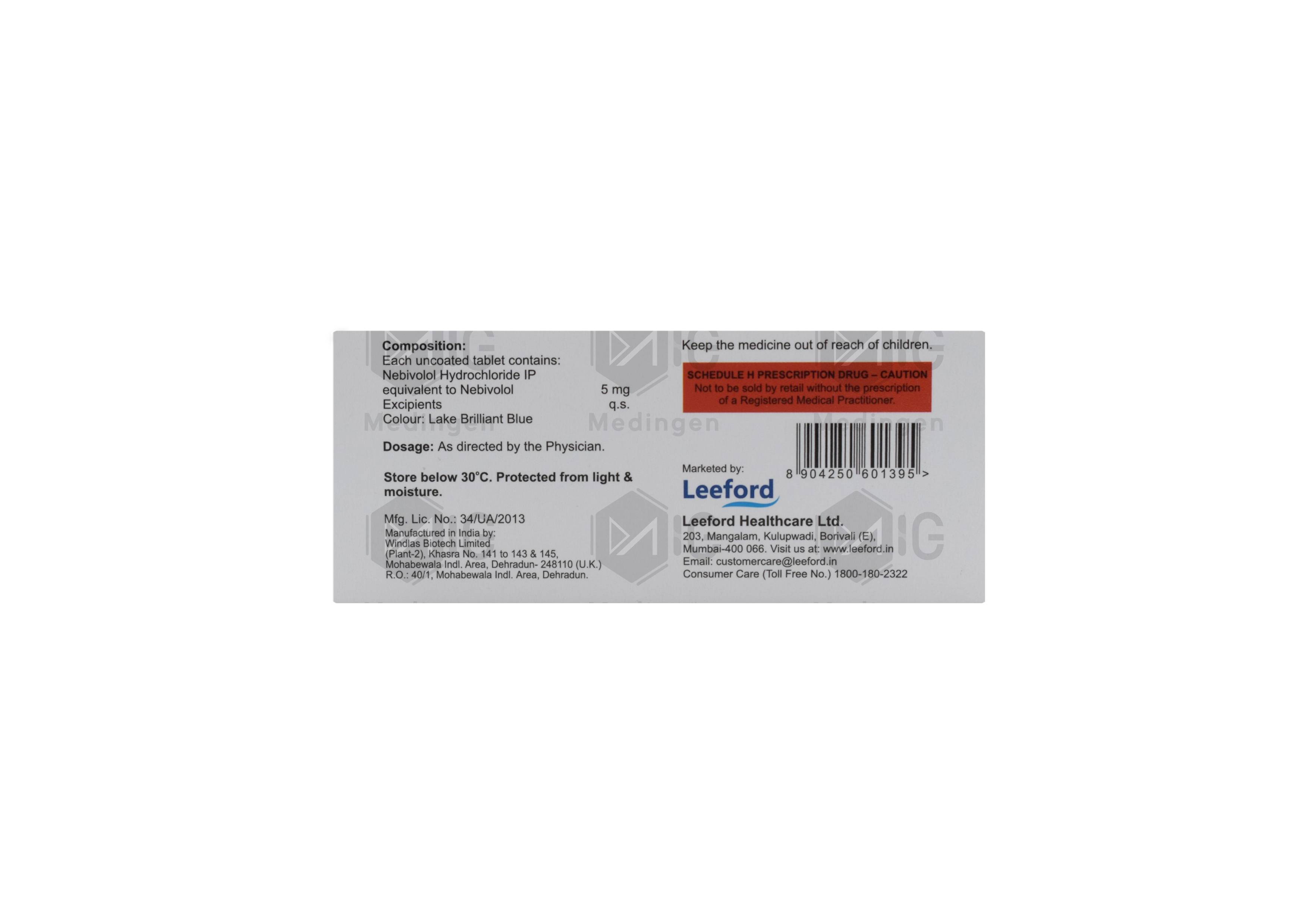 Nevibloc 5mg Tablet: View Uses, Side Effects, Price and Substitutes