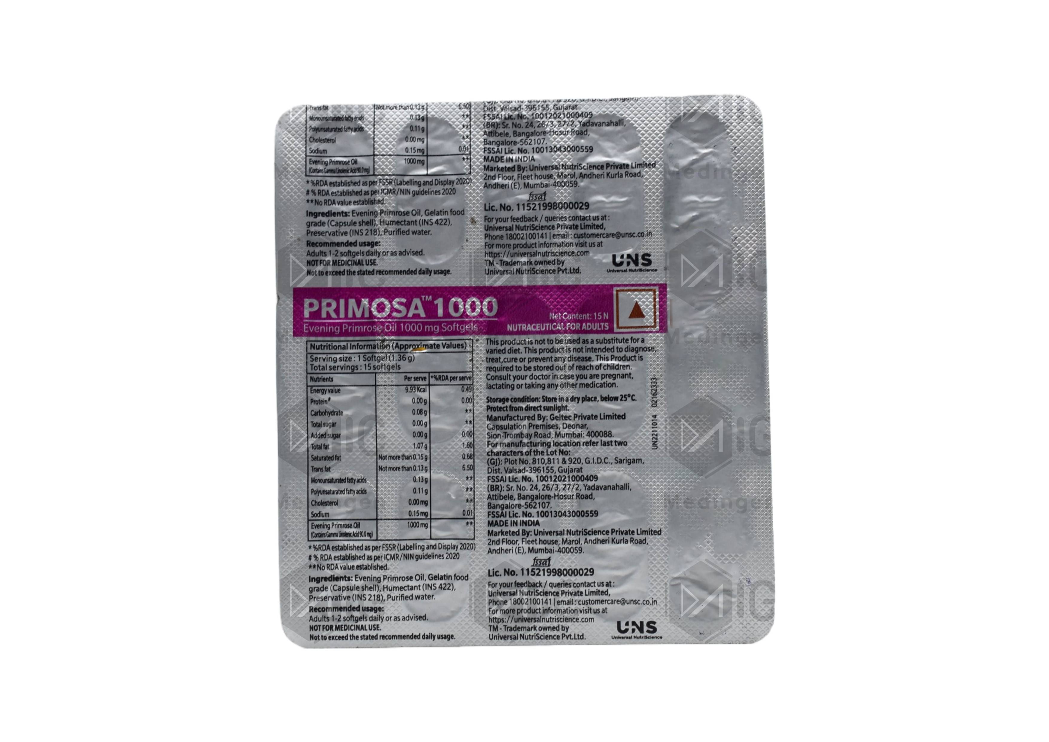PRIMOSA 1000MG