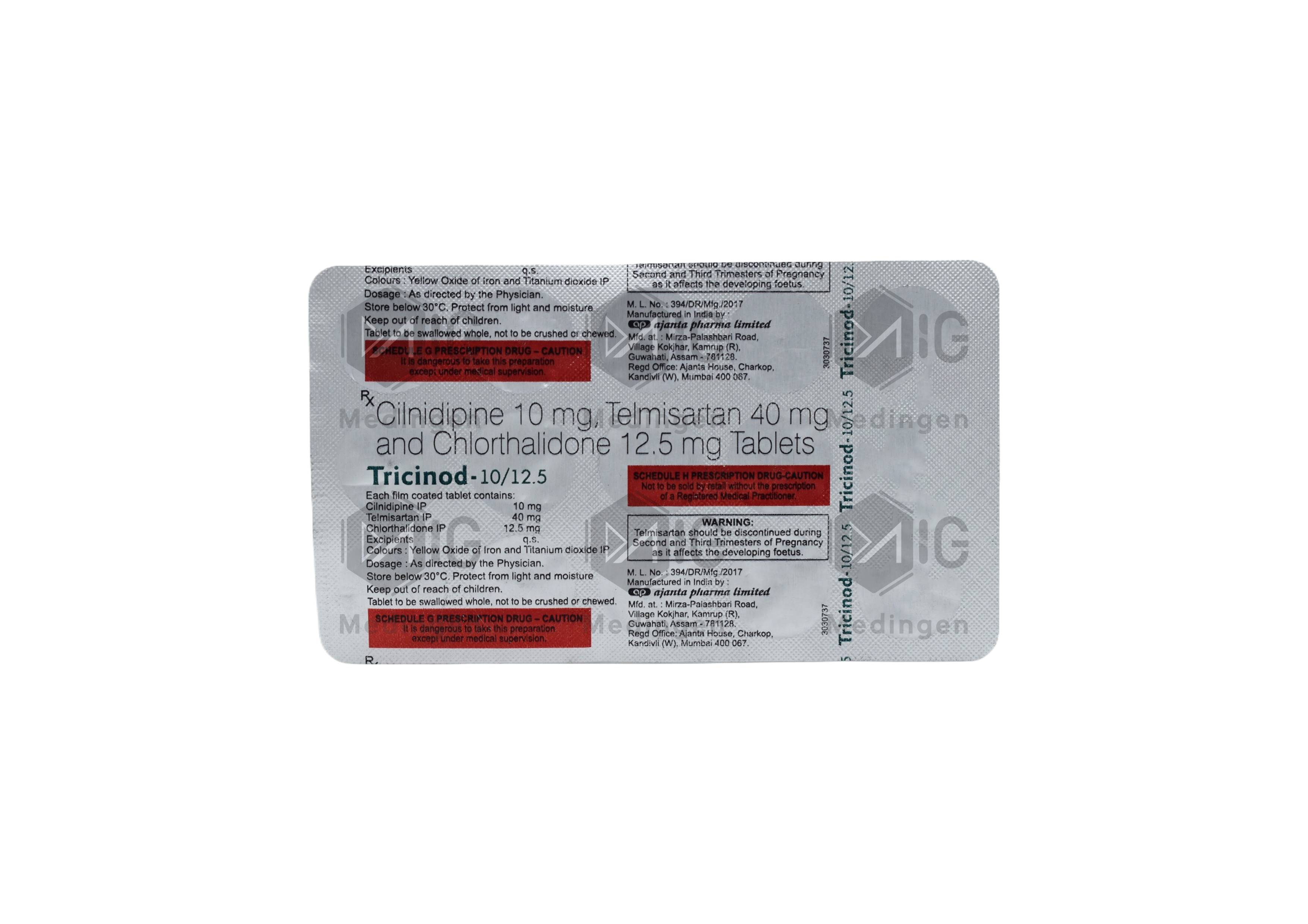 TRICINOD 10/12.5MG