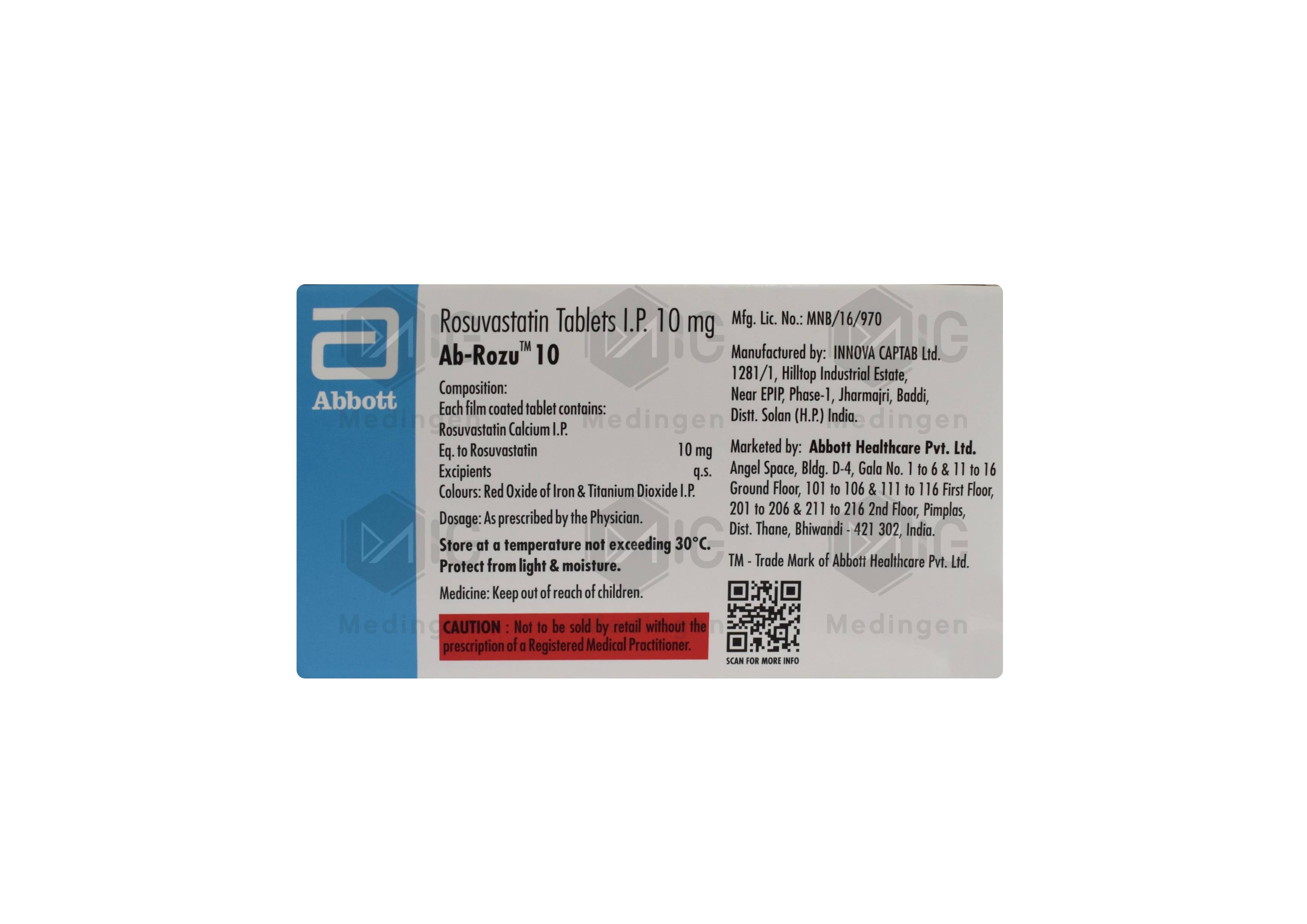 AB Rozu 10mg Tablet: View Uses, Side Effects, Price and Substitutes