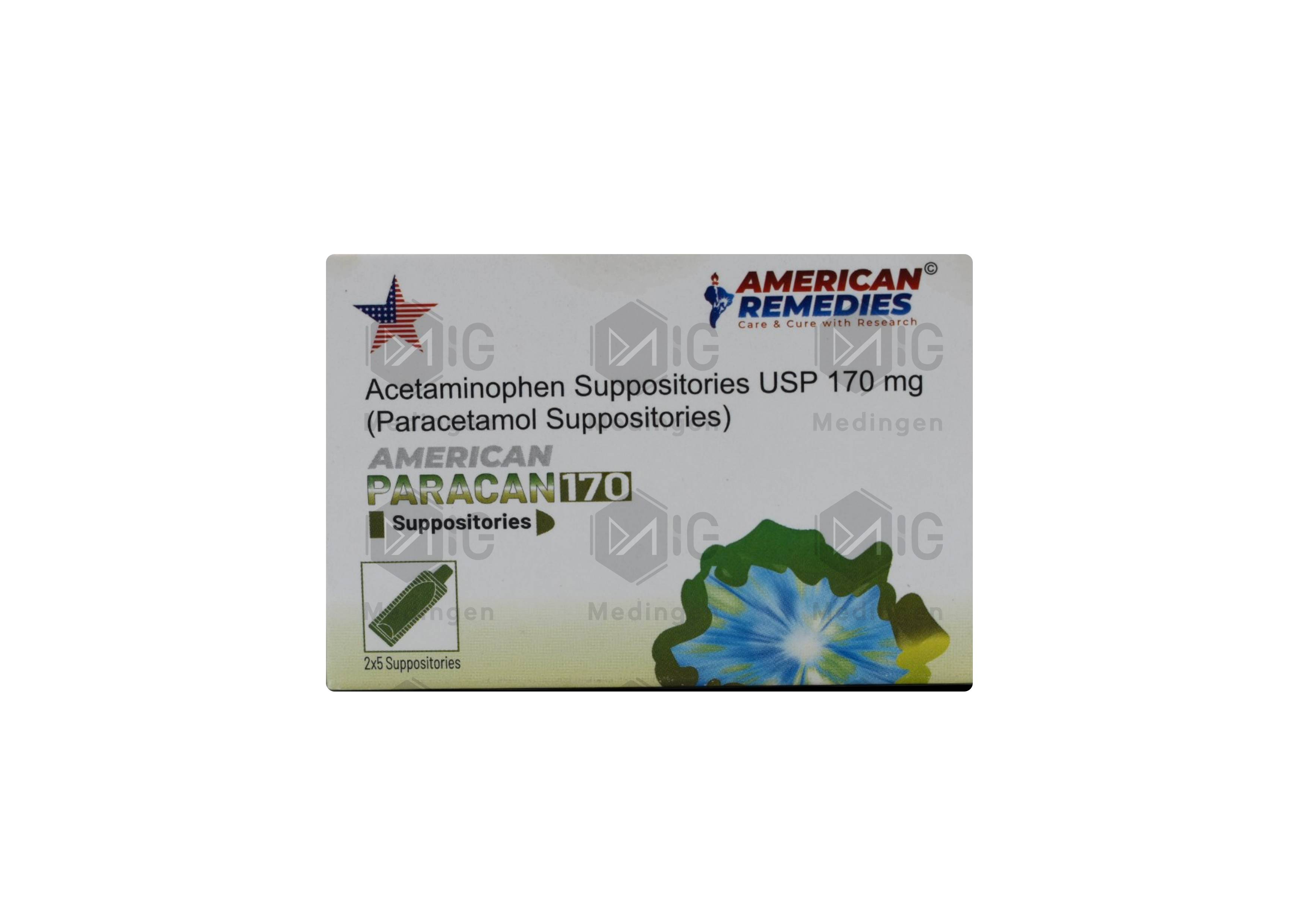 PARACAN 170MG SUPPOSITORIES 