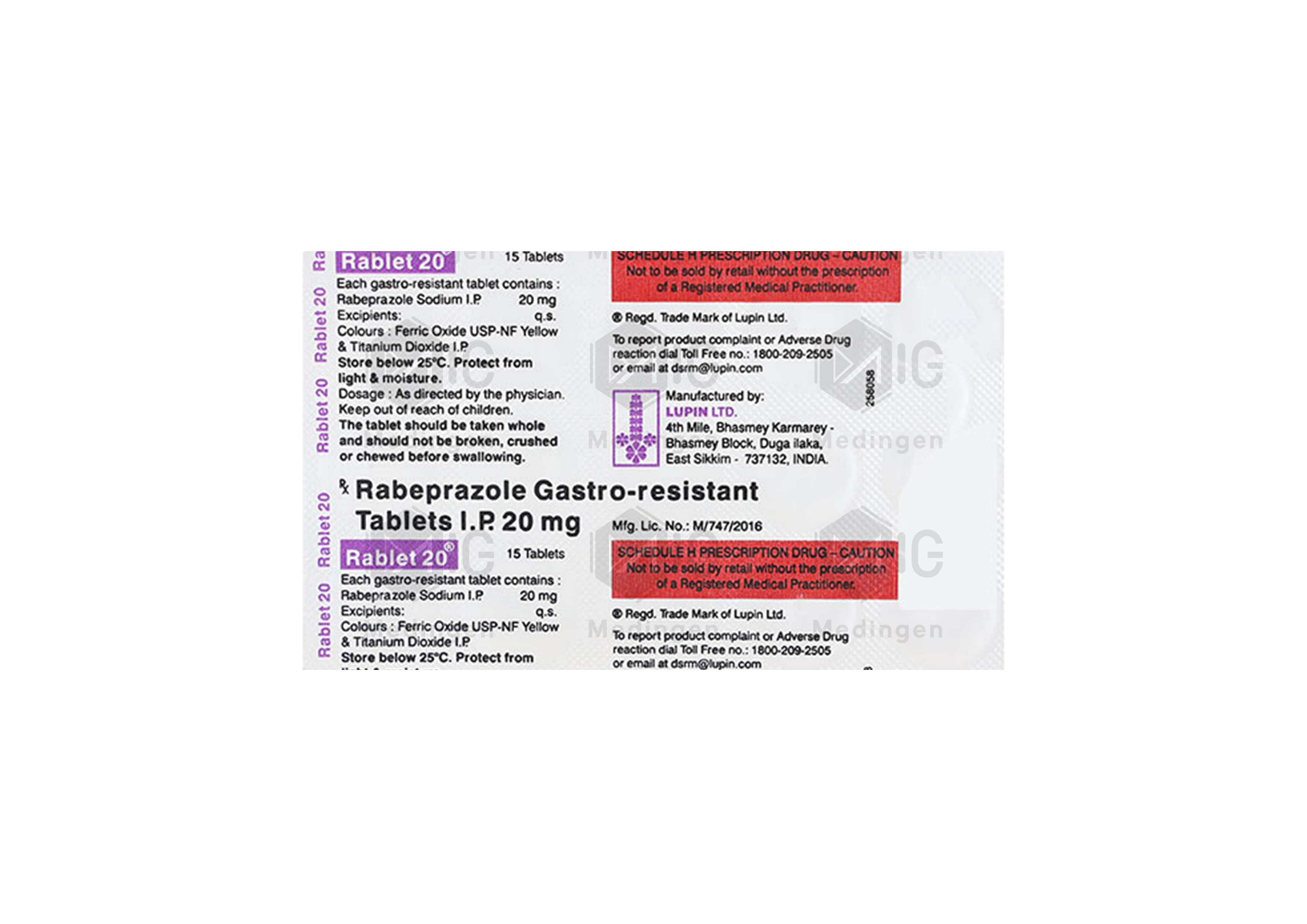 Rablet 20mg: View Uses, Side Effects, Price & Substitutes