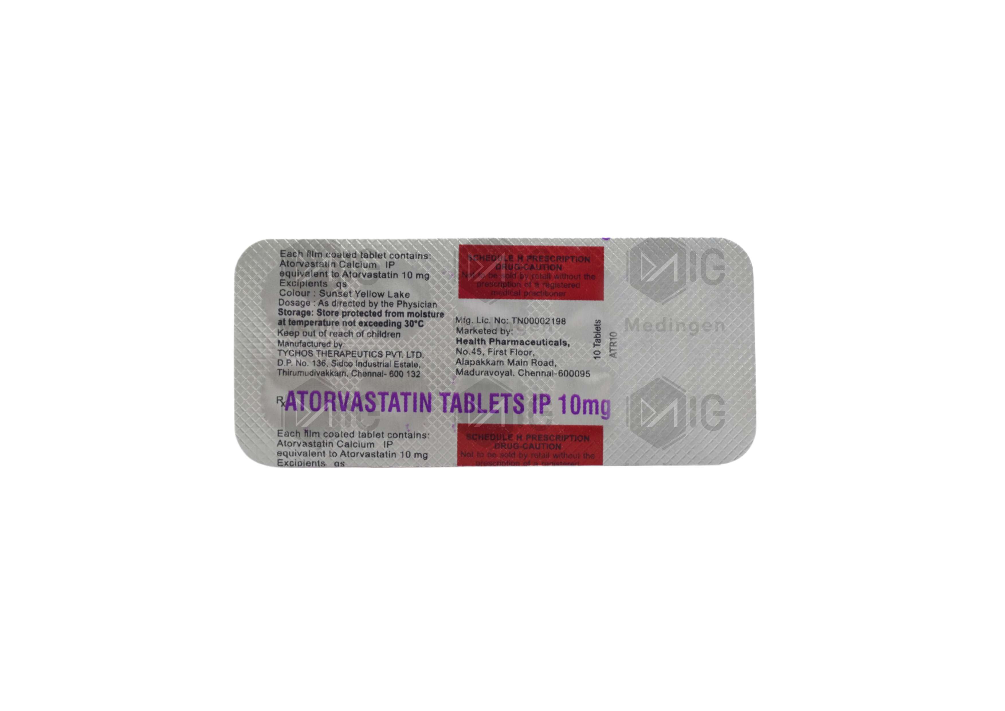 Atorvastatin 10 Tablet: View Uses, Side Effects, Price & Substitutes