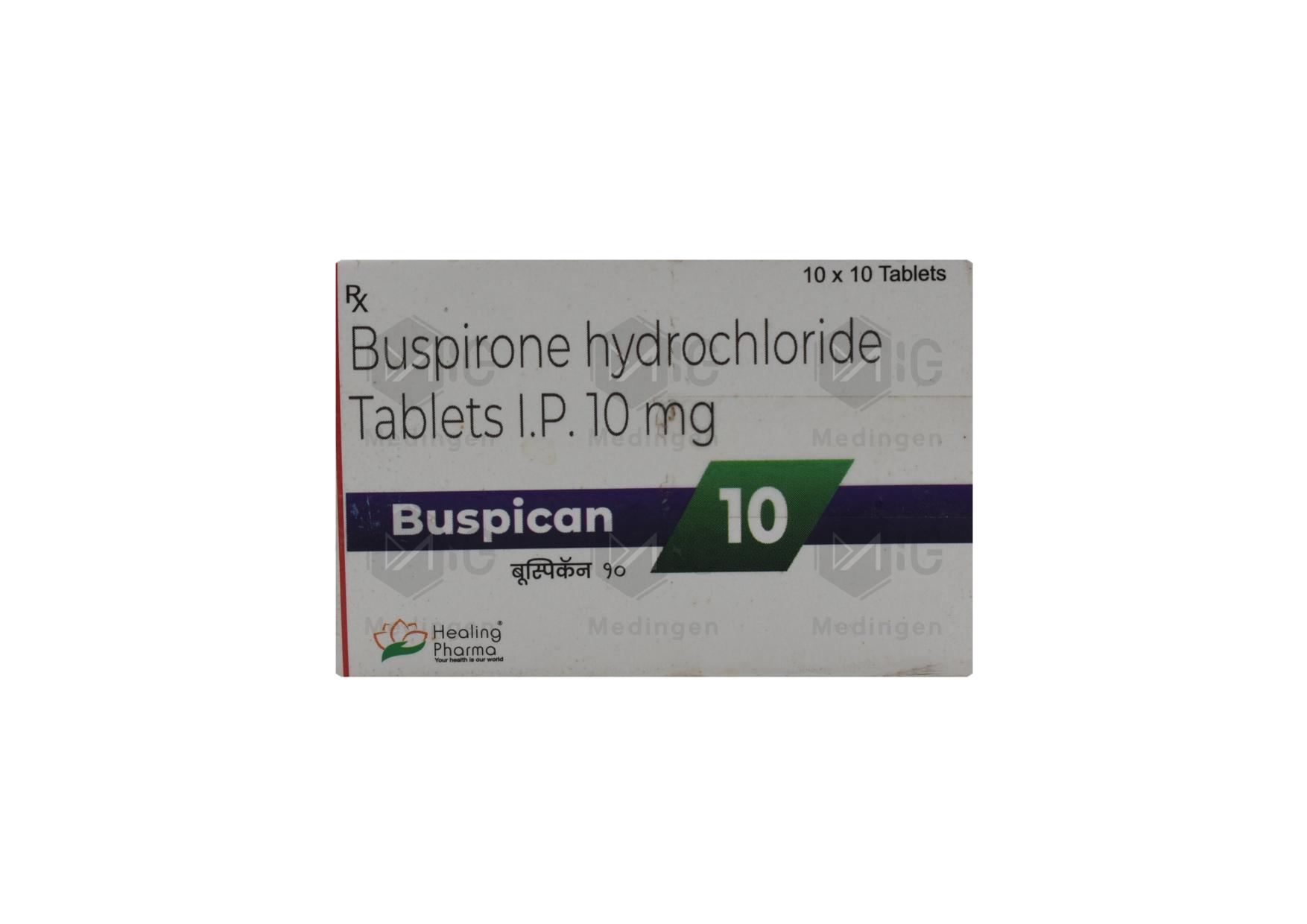Buspican 10mg Tablet: View Uses, Side Effects, Price & Substitutes