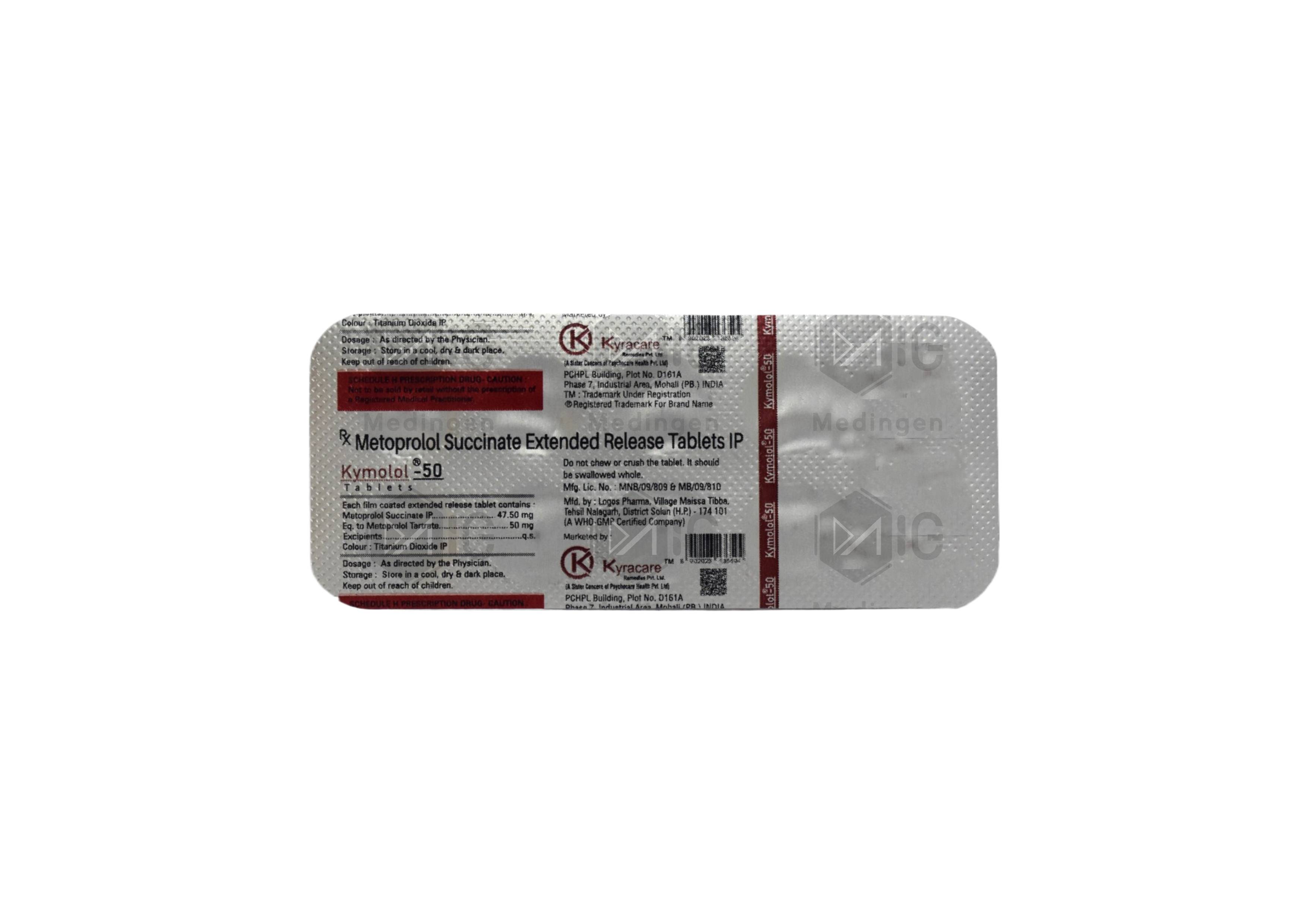Kymolol 50mg Tablet: Uses, Side Effects, Price & Substitutes