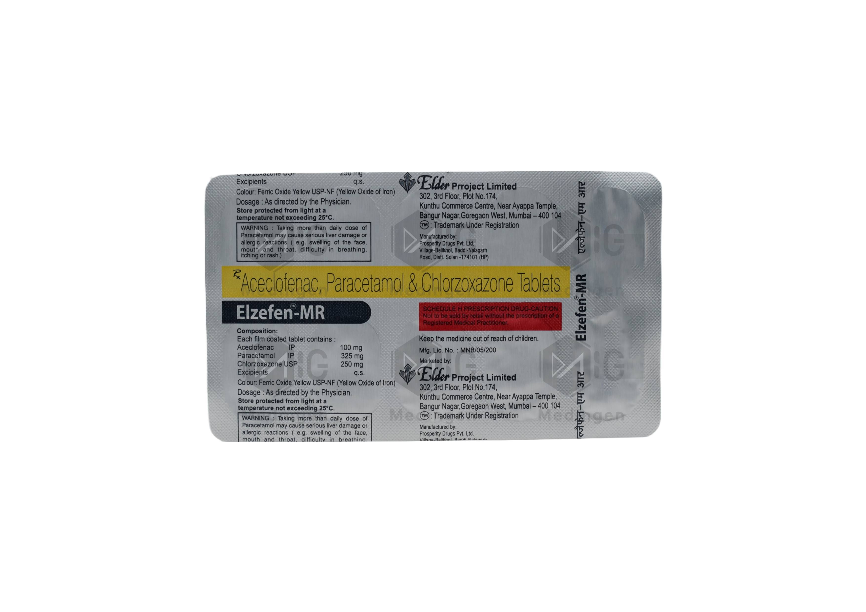 Elzefen MR Tablet: View Uses, Side Effects, Price & Substitutes