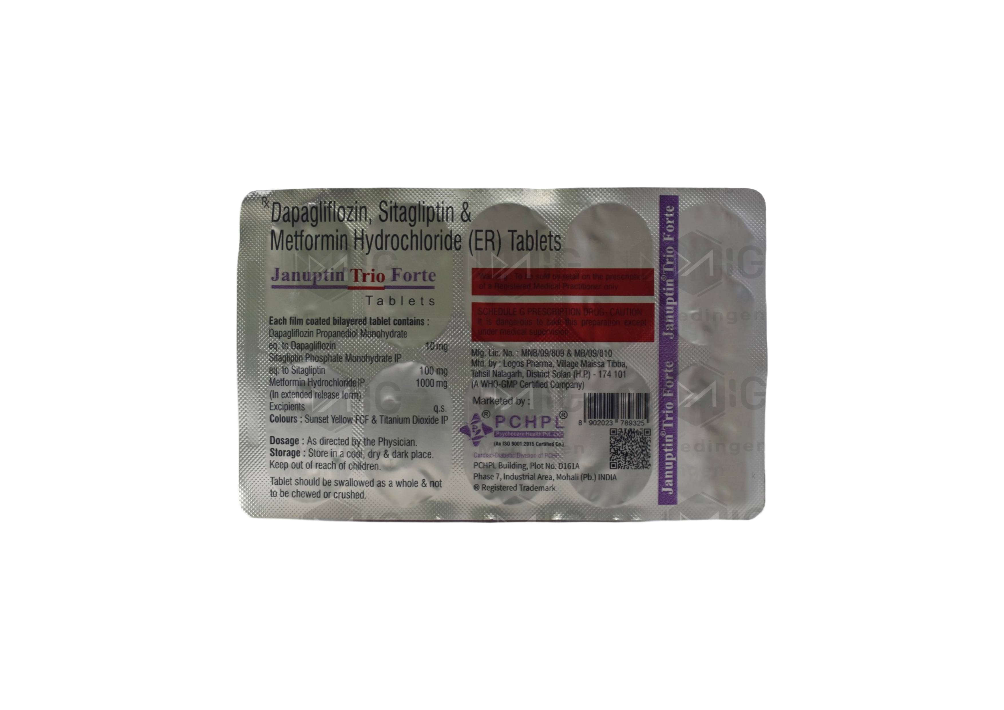 Januptin trio forte Tablet:Uses, Side Effects, Price & Substitutes