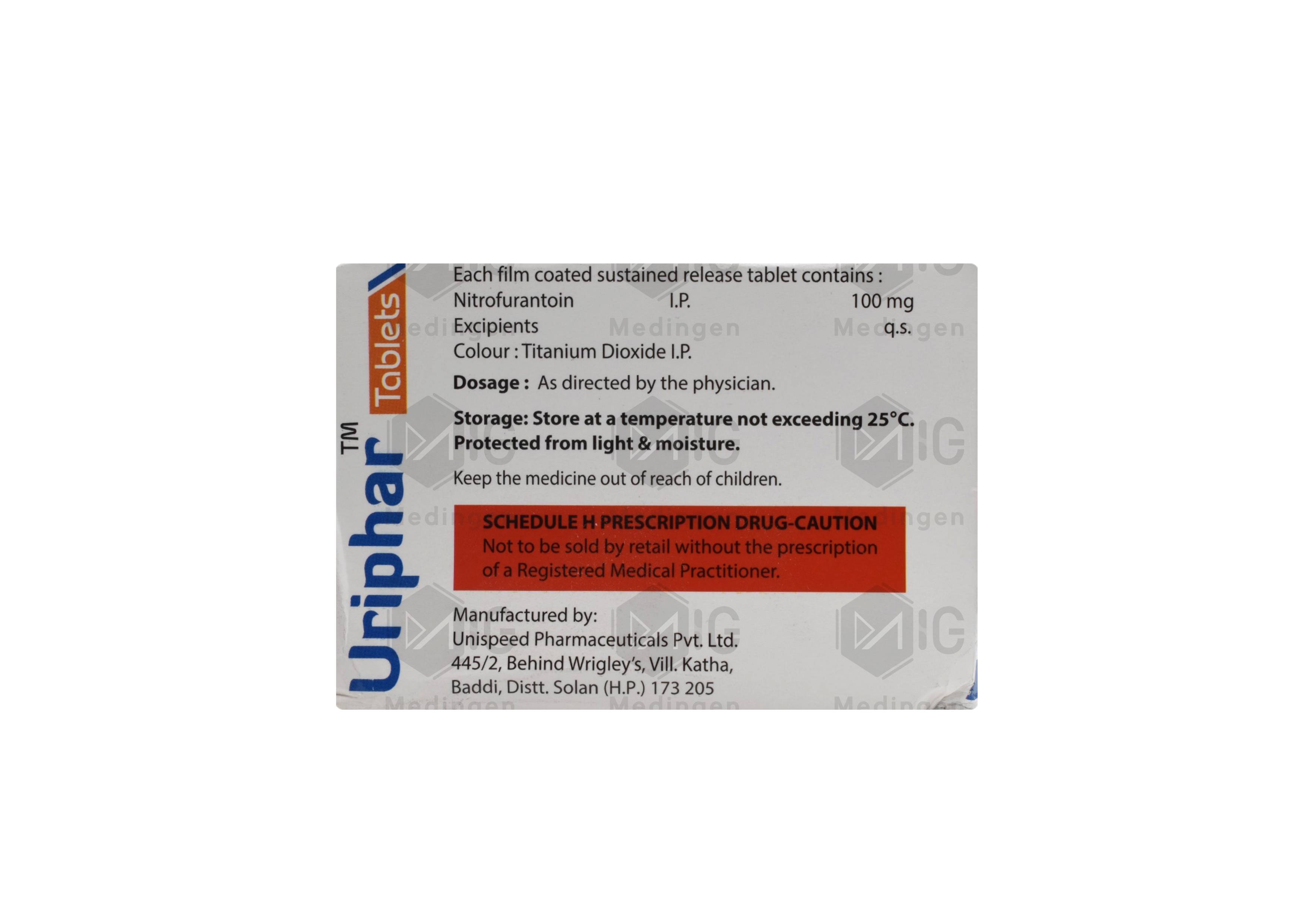 Uriphar 100mg Capsule: Uses, Side Effects, Price & Substitutes