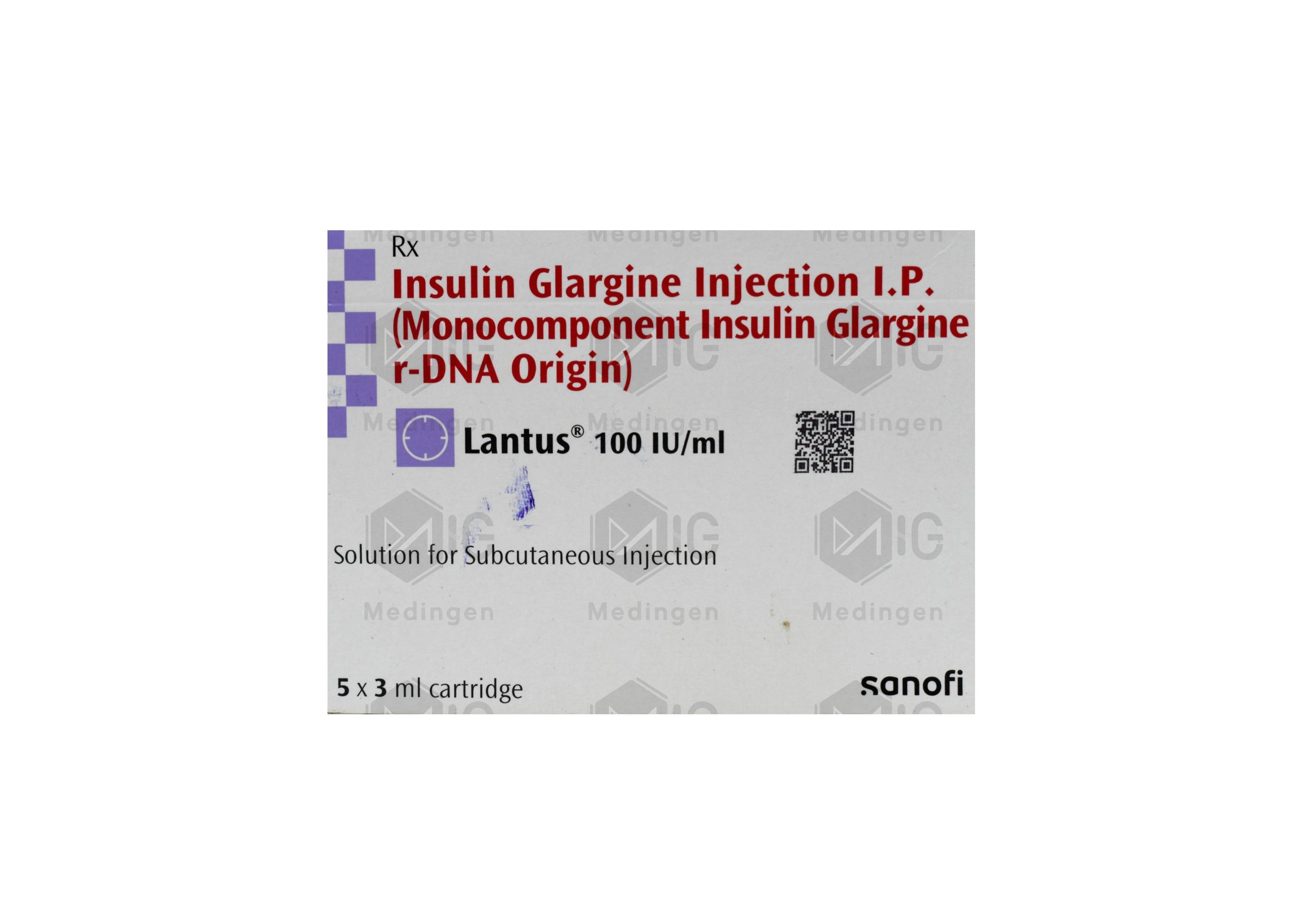 Lantus 100 IU/mL Cartridge: Uses, Side Effects, Price & Substitutes