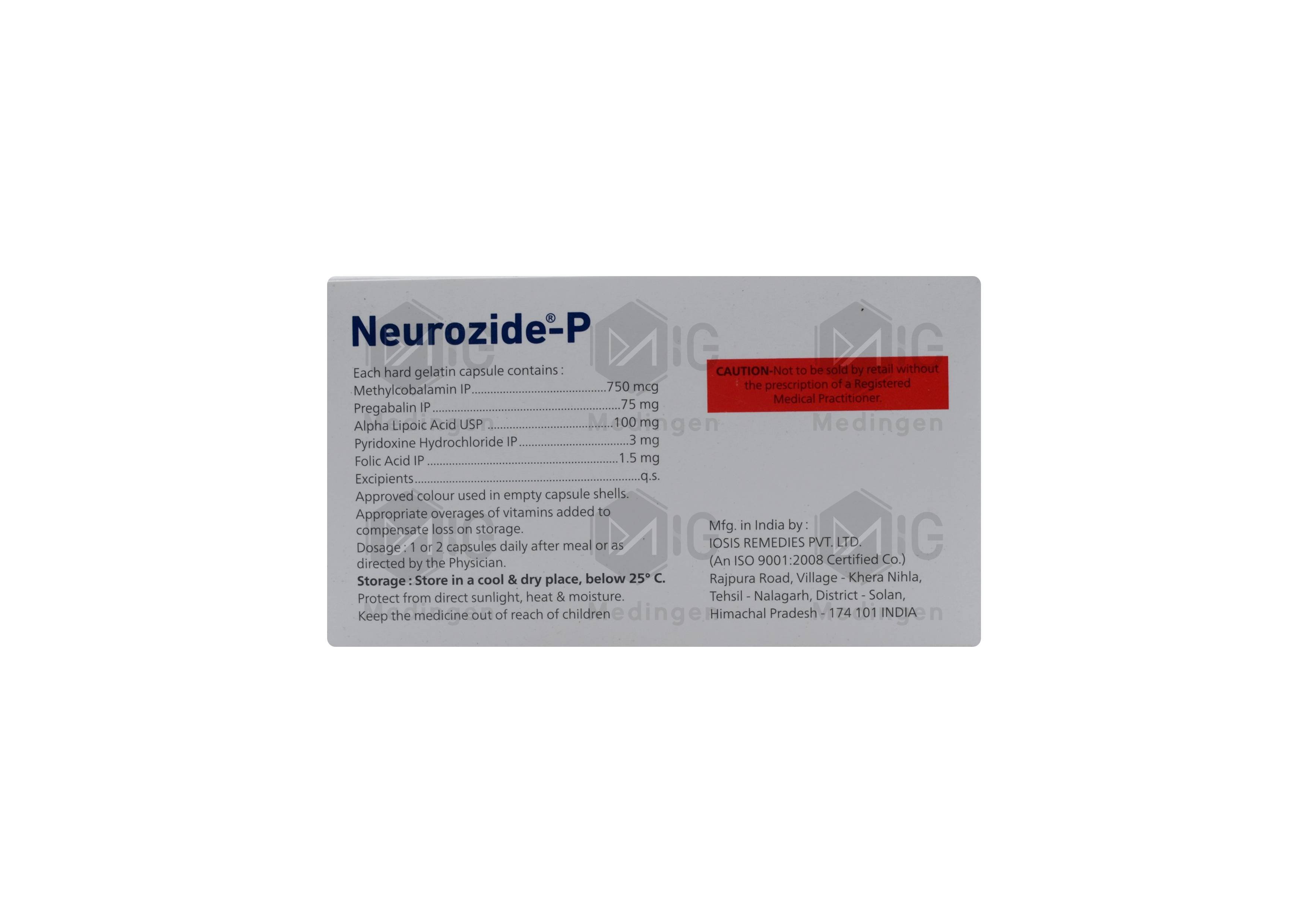 Neurozide P capsules : View Uses, Side Effects, Price & Substitutes
