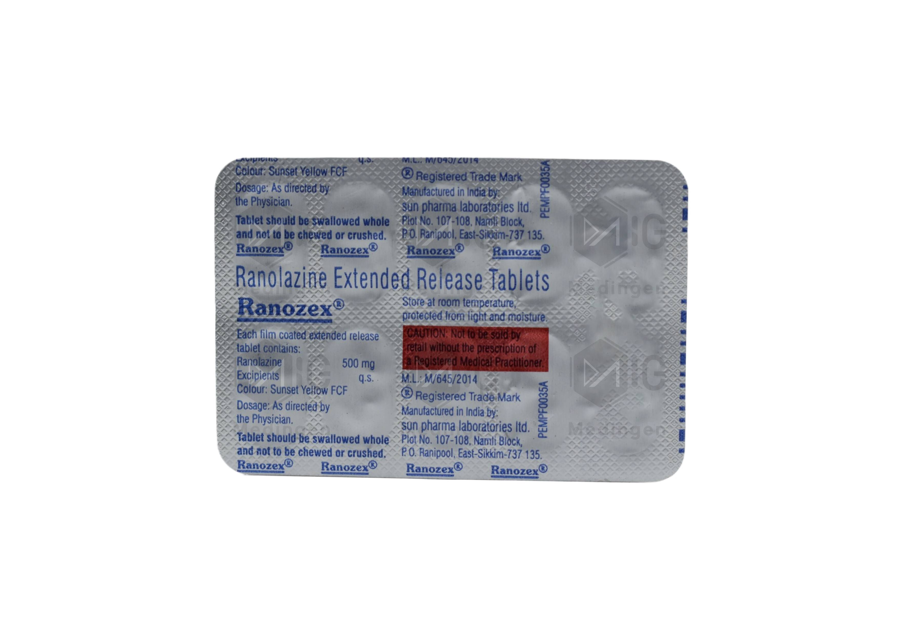 RANOZEX 500MG