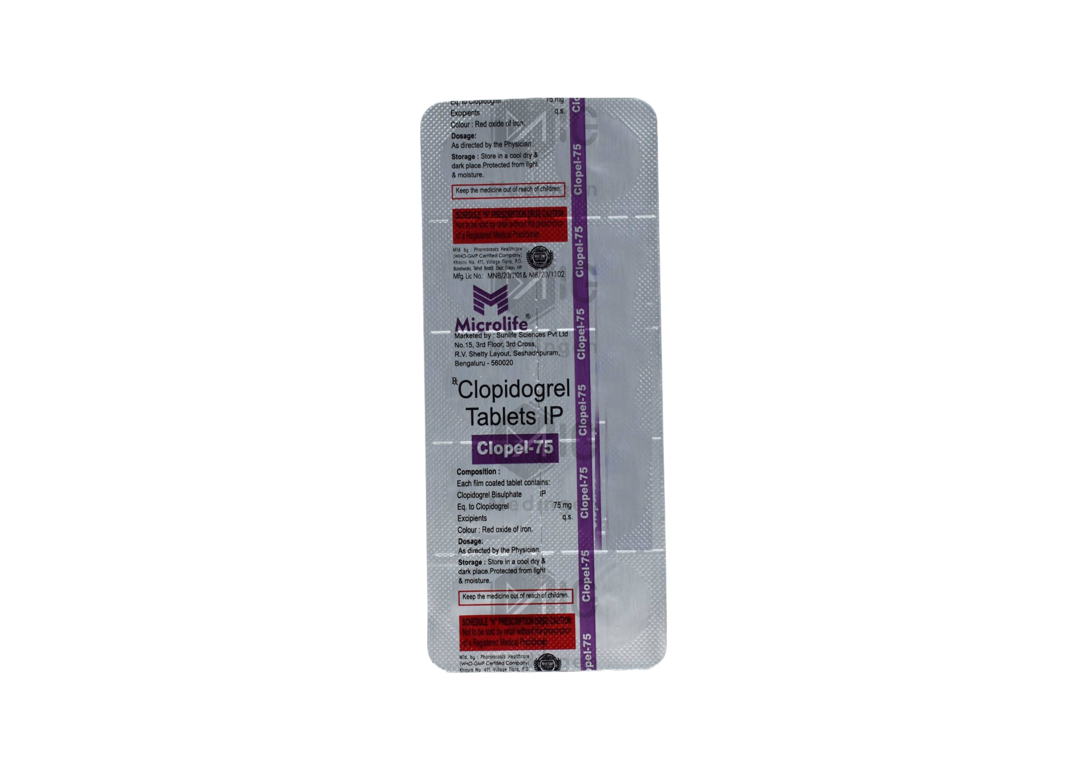 Clopel 75mg Tablet : Uses, Price, Side Effects, and Substitutes