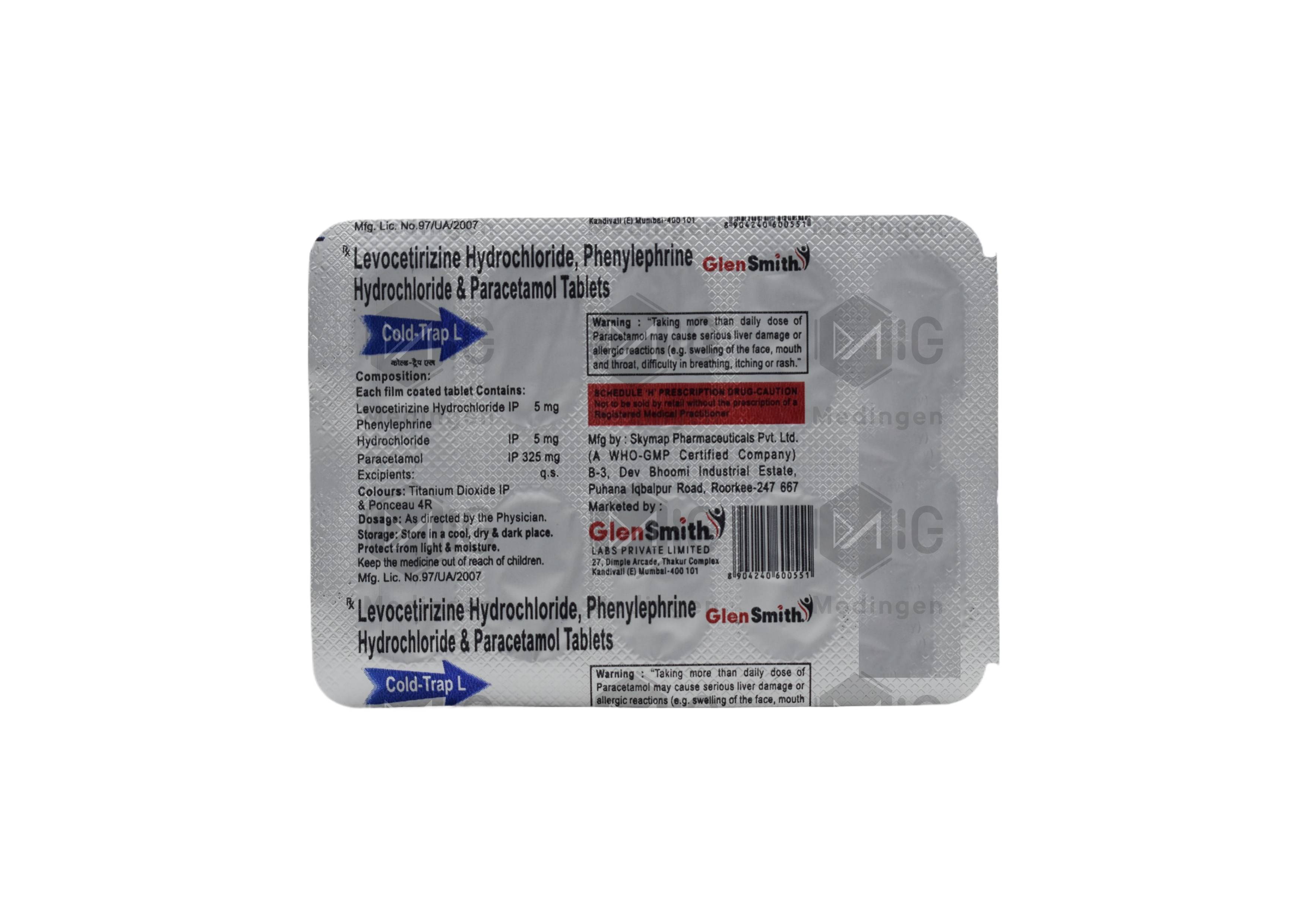 Cold Trap L Tablet: Uses, Dosage, Side Effects & Price