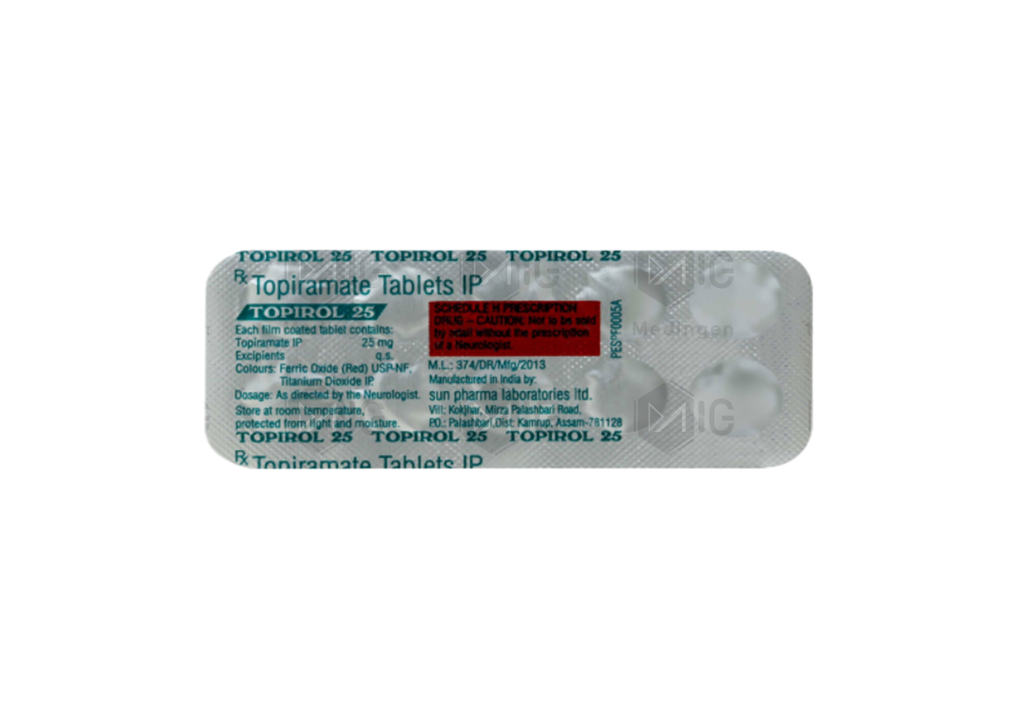 Topirol 25mg: View Uses, Side Effects, Price & Substitutes